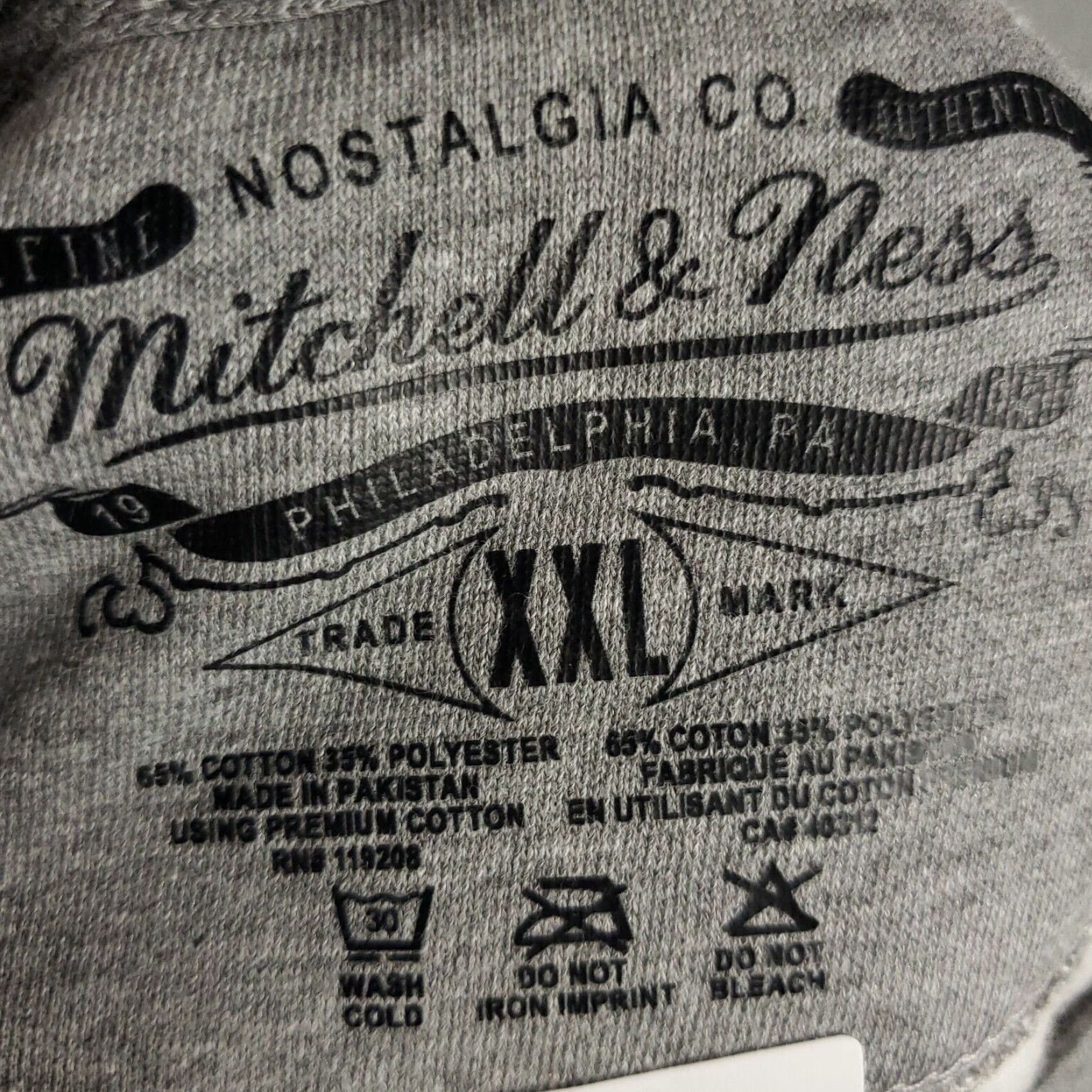 Mitchell & Ness VINTAGE Mitchell & Ness Sweater Pullover Mens Size 2XL Gray Cotton Fleece Casual Size US XXL / EU 58 / 5 - 7 Thumbnail