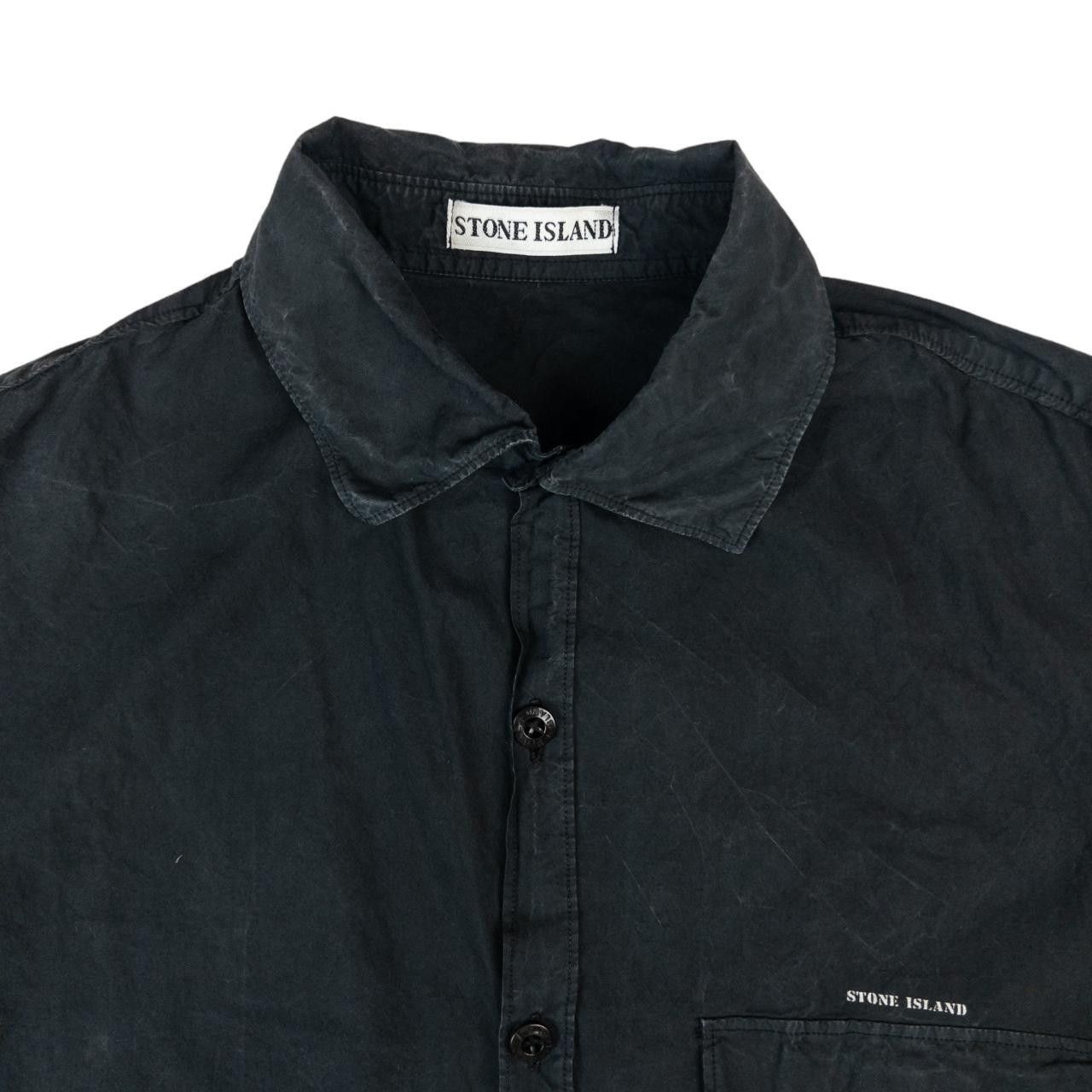 Stone Island Vintage Stone Island Short Sleeve Button Up Shirt Size L Size US L / EU 52-54 / 3 - 3 Thumbnail