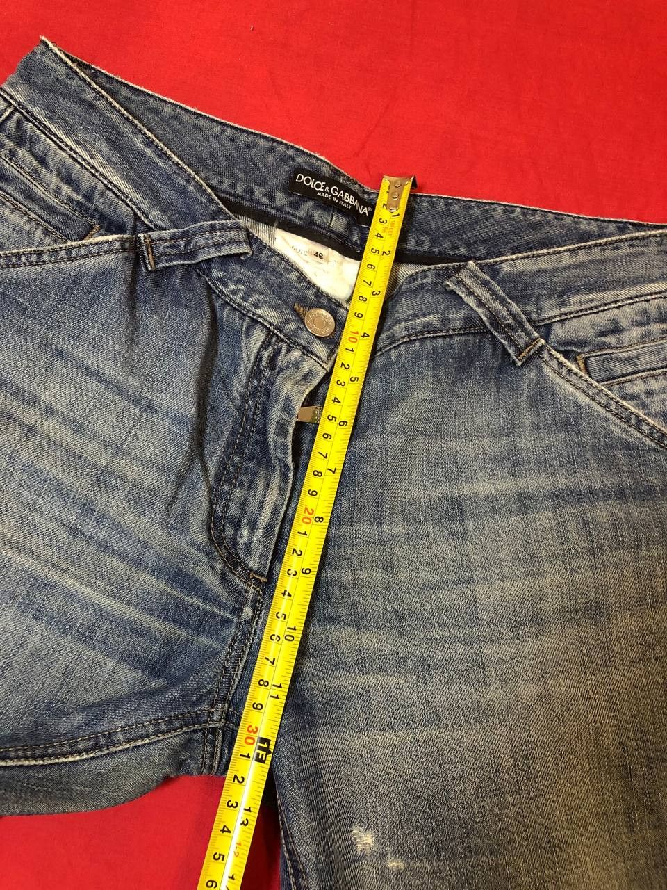 Dolce & Gabbana DOLCE GABBANA Women Slightly Distressed Blue Jeans Size 32" / US 10 / IT 46 - 11 Thumbnail