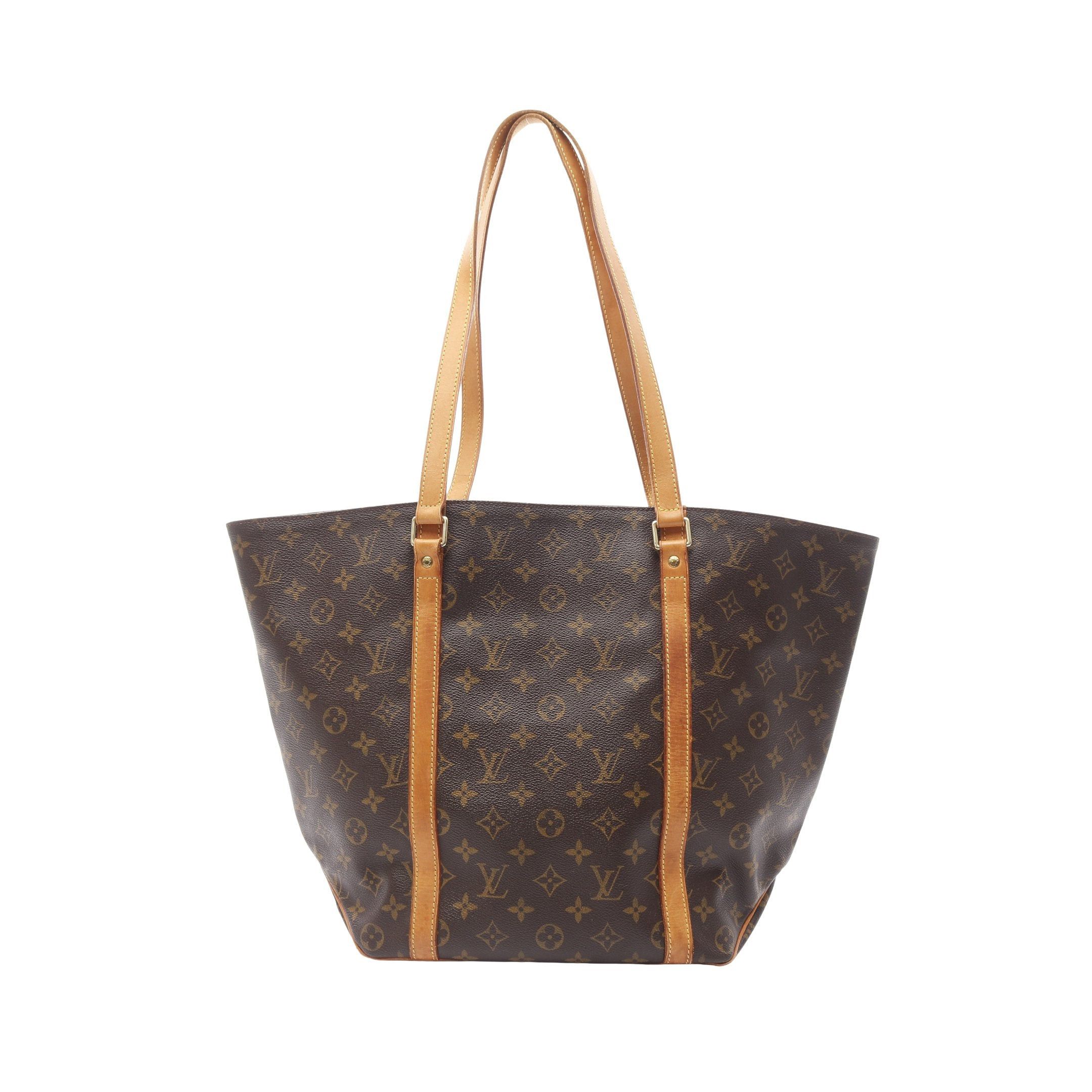 Louis Vuitton Sac Shopping Monogram Shoulder Bag Tote Leather Brown, Women's