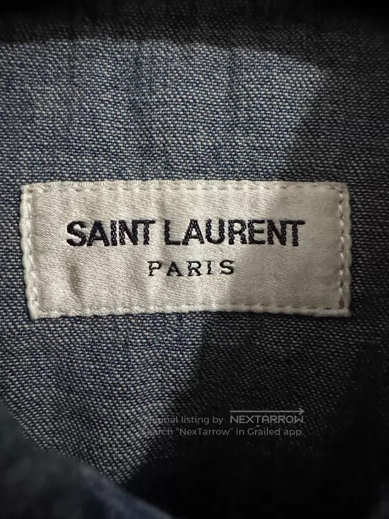 Saint Laurent Paris Saint Laurent Paris Vintage Dark Blue Cat Eye Double Pocke Size US M / EU 48-50 / 2 - 4 Thumbnail