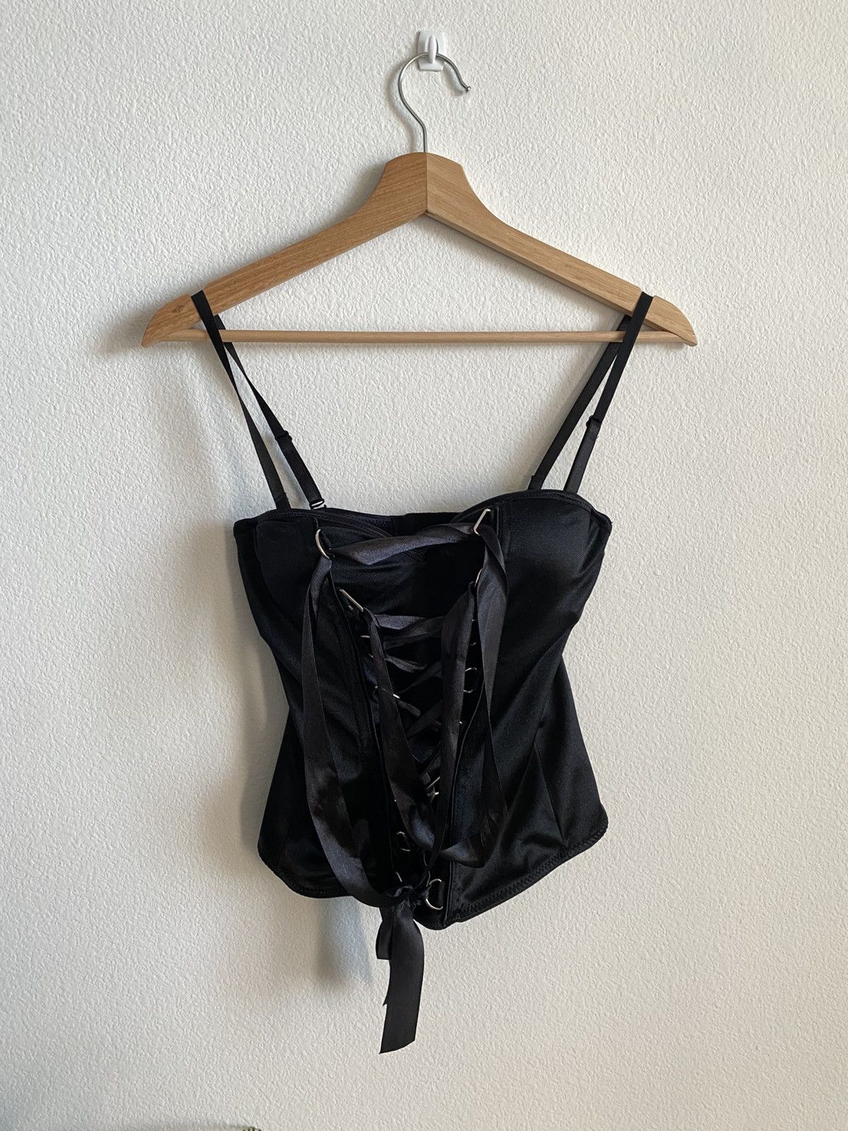 Other Y2K Black Lace Up Corset Top Goth Size M / US 6-8 / IT 42-44 - 1 Thumbnail