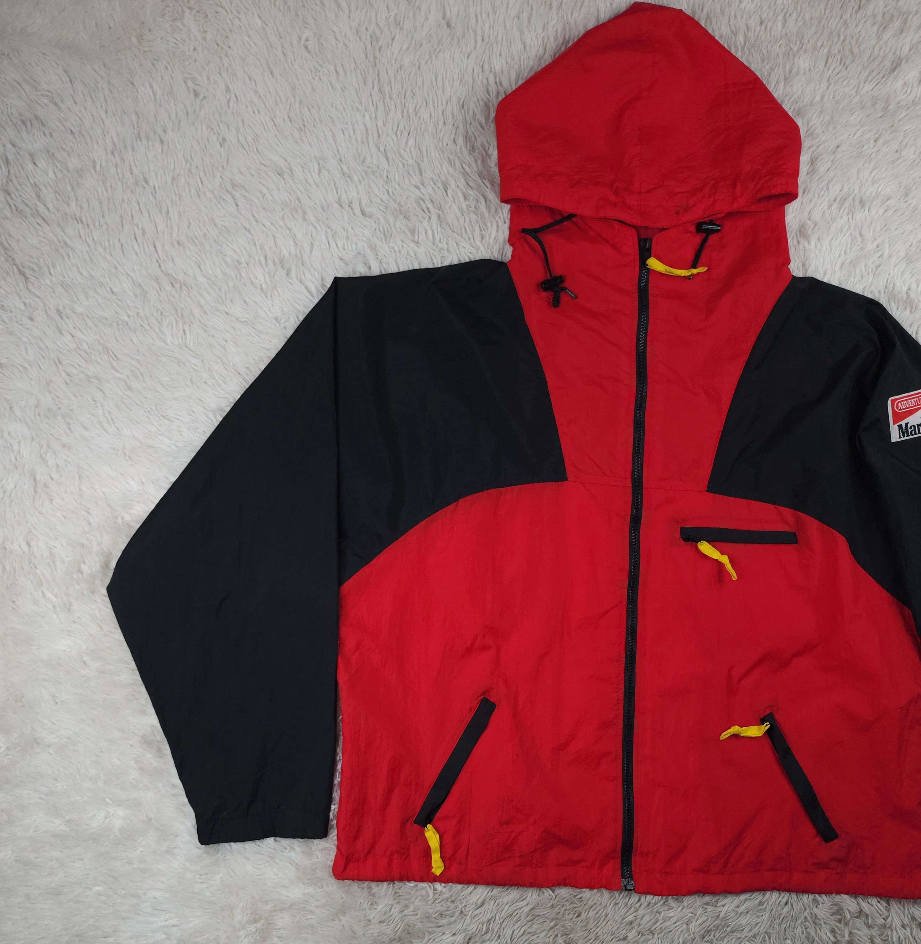 Marlboro Vintage Marlboro hoodied windbreaker jacket Size US XL / EU 56 / 4 - 3 Thumbnail