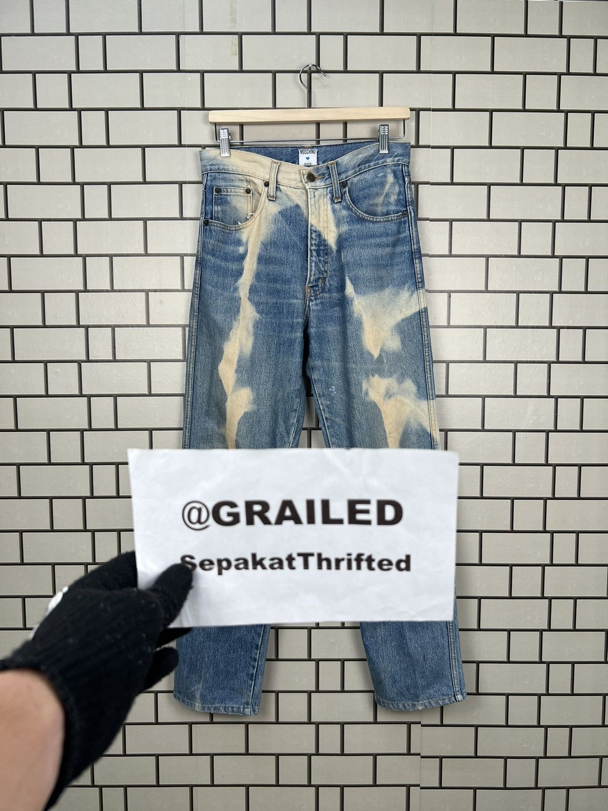 Moschino × Vintage Moschino Acid Wash Vintage Jeans Pants Size US 30 / EU 46 - 20 Thumbnail