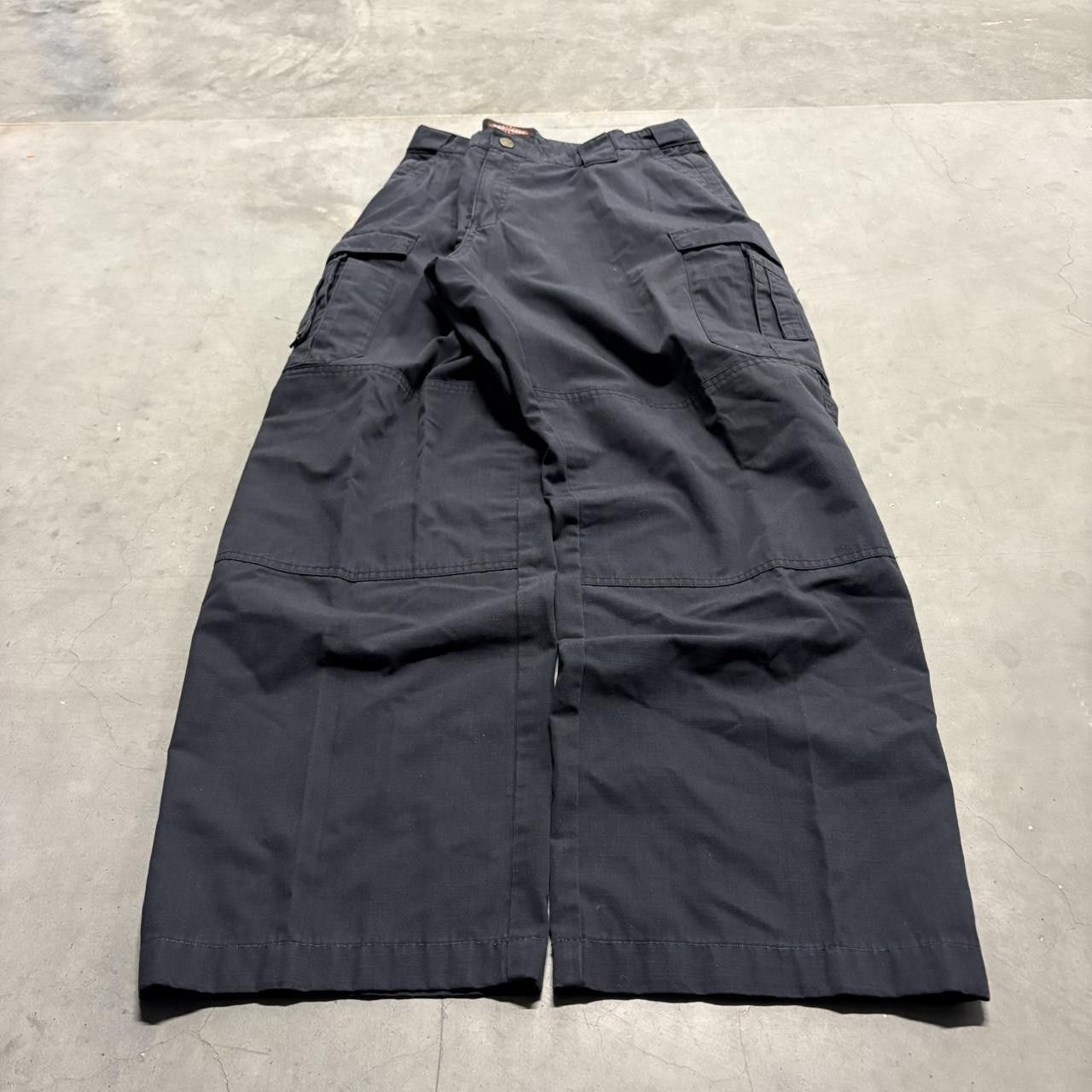 Japanese Brand × Vintage Crazy Vintage Y2K/2000s Baggy Black WorkWear Style Cargo Pants! Size US 38 / EU 54 - 3 Thumbnail