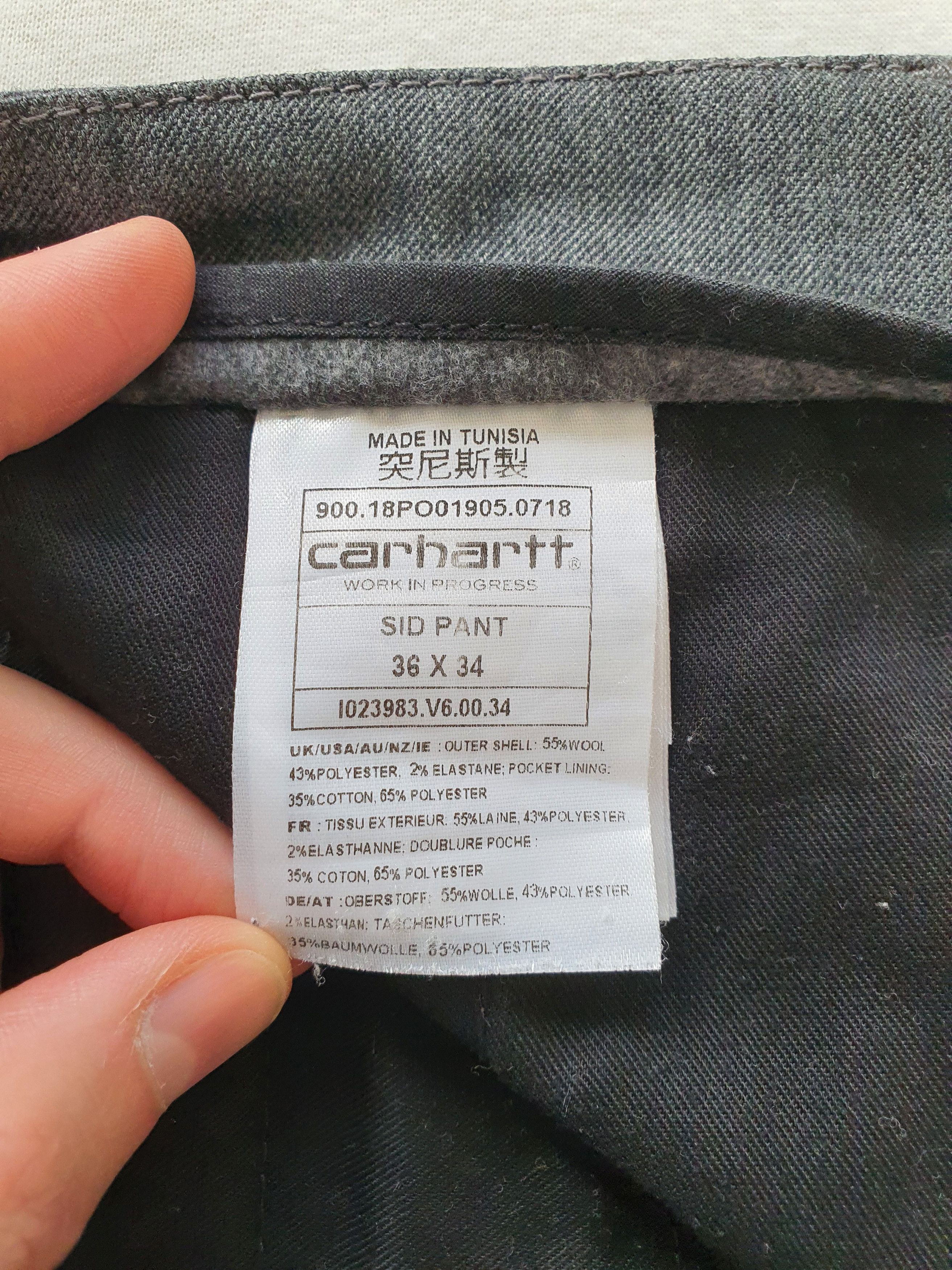 Carhartt Wip WOOL SID PANT - Trousers Pants Chinos - Gray - W36 L34 Size US 36 / EU 52 - 6 Thumbnail