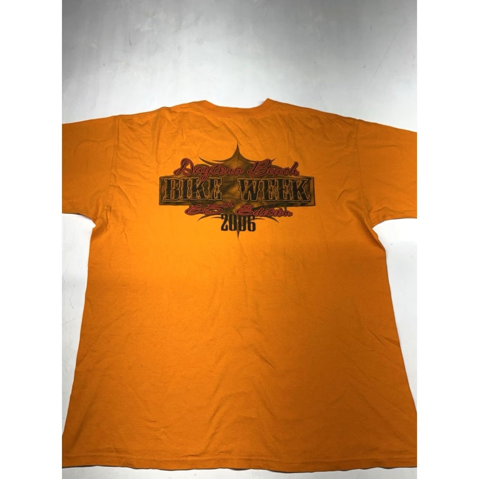 Anvil VINTAGE Daytona Beach Bike Week T-Shirt 2006 Mens XL Orange Graphic Tee Biker Grunge 2000s Anvil Shirt Size US XL / EU 56 / 4 - 6 Thumbnail