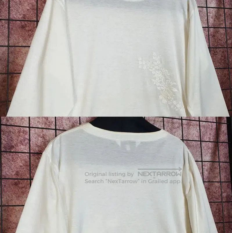 Dior Dior Long Sleeve Embroidered Cotton T. Size M / US 6-8 / IT 42-44 - 2 Thumbnail
