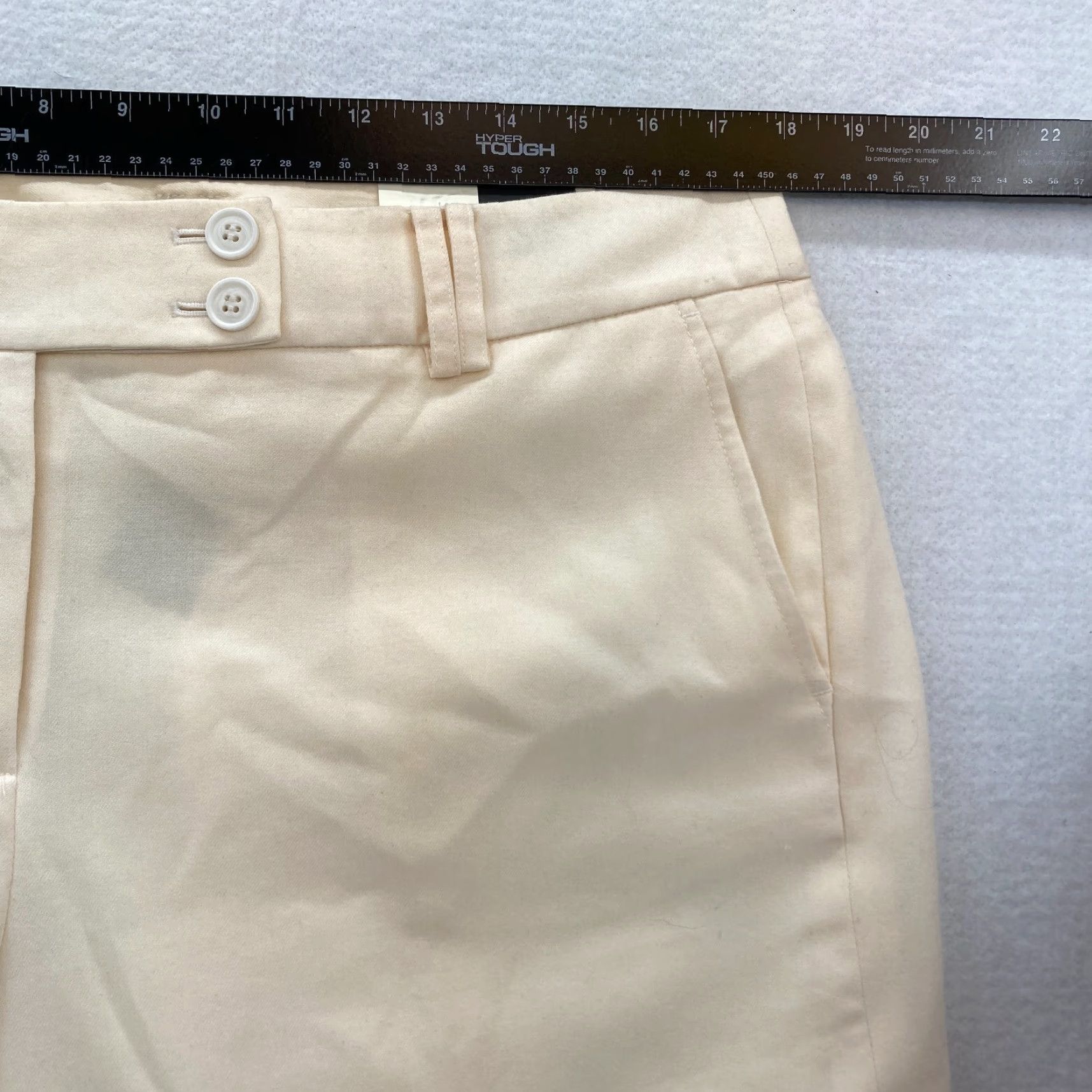 Ann Taylor Ann Taylor Ann Pants Women's 12 Flared Leg Beige Wool Dress Pant High Rise Lined Size 34" / US 12 / IT 48 - 6 Thumbnail