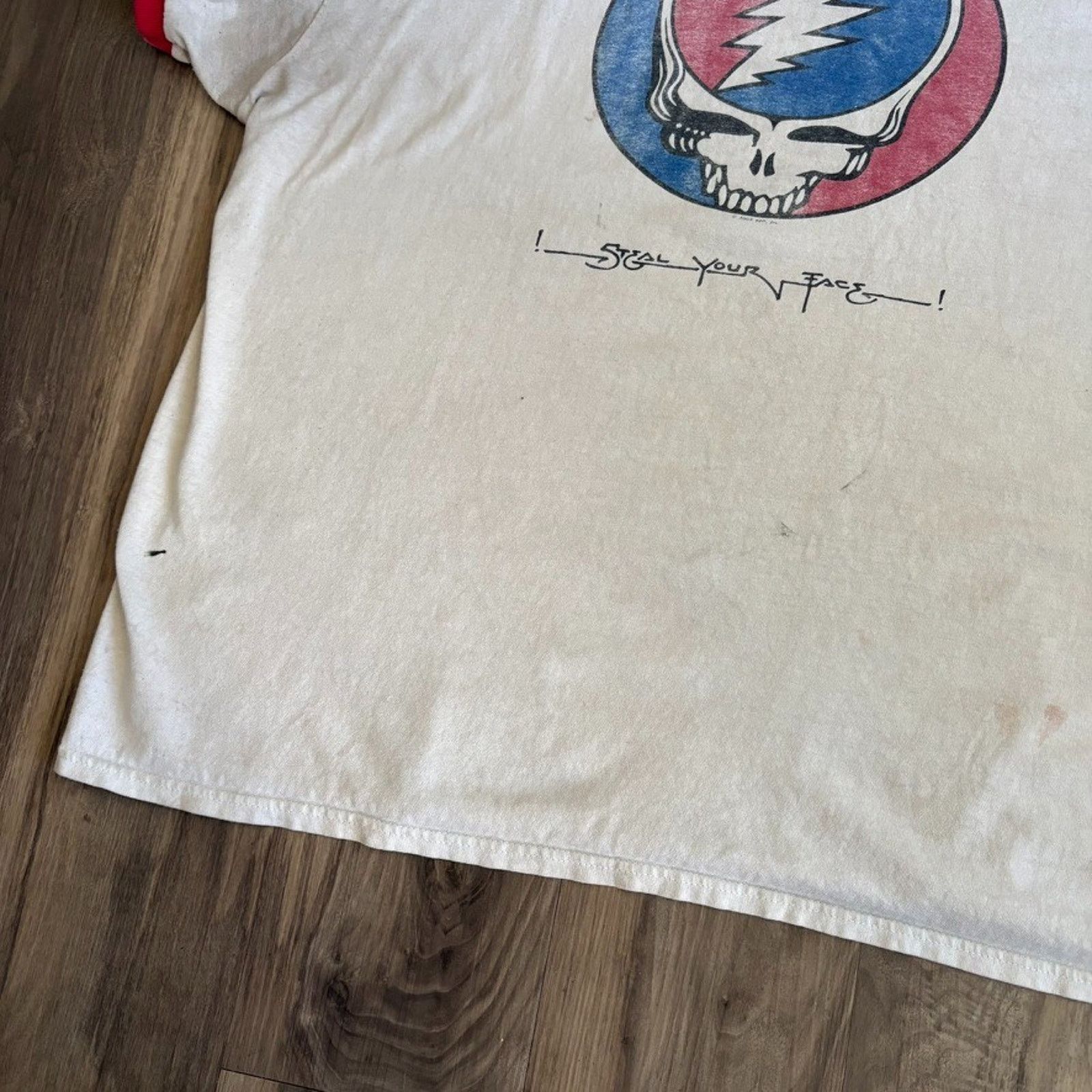 Grateful Dead × Vintage Vintage Grateful Dead T-Shirt Men's Size 2XL White Ringer Size US XXL / EU 58 / 5 - 5 Thumbnail