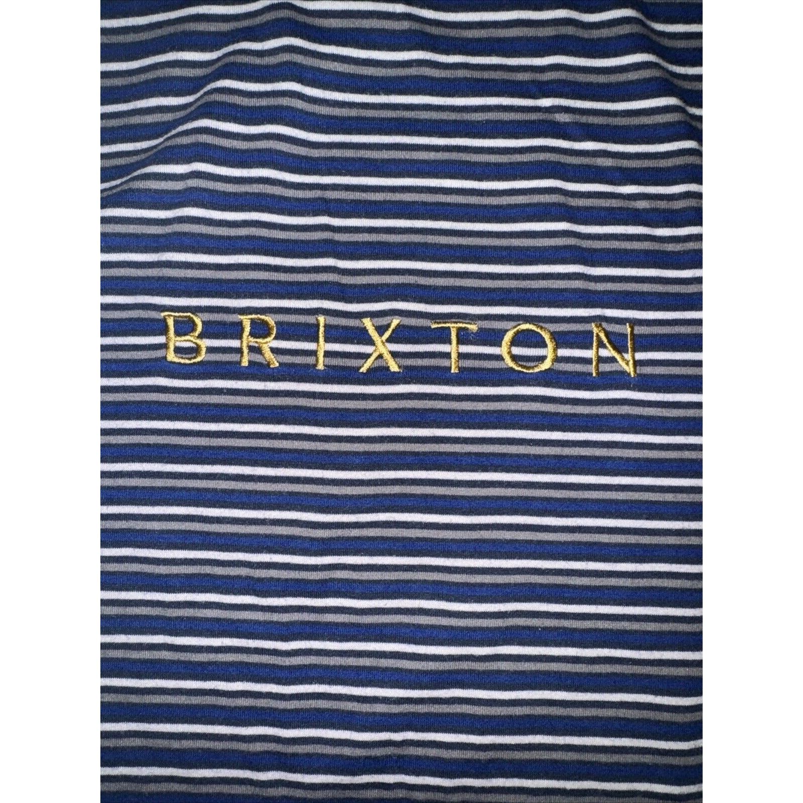 Brixton × Vintage Brixton Stripped T-Shirt Navy Blue Large 20x27 Size US L / EU 52-54 / 3 - 2 Thumbnail