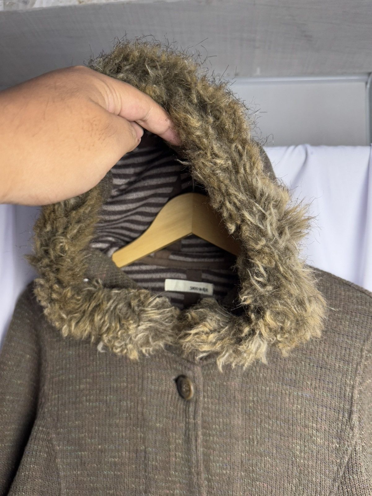 If Six Was Nine × Japanese Brand × Le Grande Bleu (L.G.B.) Fur hoodie knit japanese style shoolarue Size US M / EU 48-50 / 2 - 6 Thumbnail
