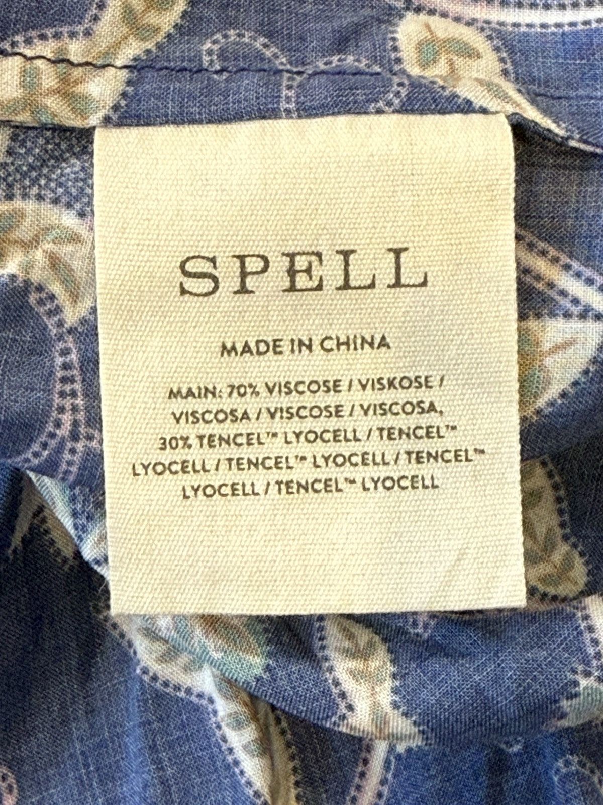 Spell Spell & The Gypsy Skirt Blue Purple Pink Floral Cotton max M Size 32" / US 10 / IT 46 - 9 Thumbnail