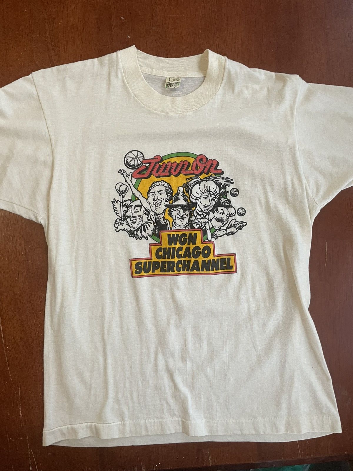 Other Vintage WGN Chicago Superchannel “Turn On” T-Shirt – Large Size US L / EU 52-54 / 3 - 1 Thumbnail
