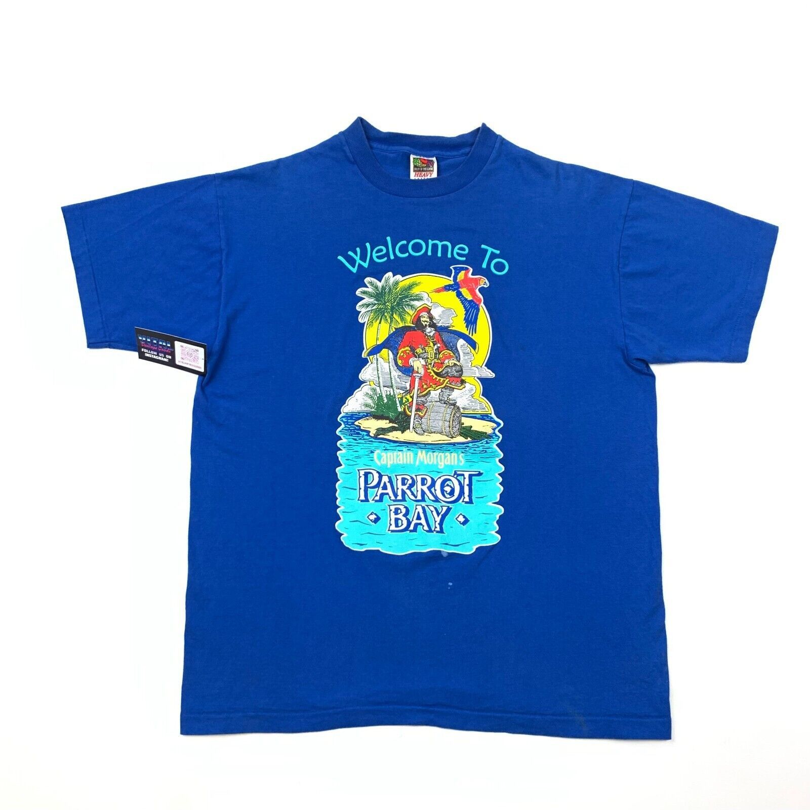 Vintage Captain Morgan's Parrot Bay Promo Drinking Tee Blue Size XL Size US XL / EU 56 / 4 - 1 Thumbnail