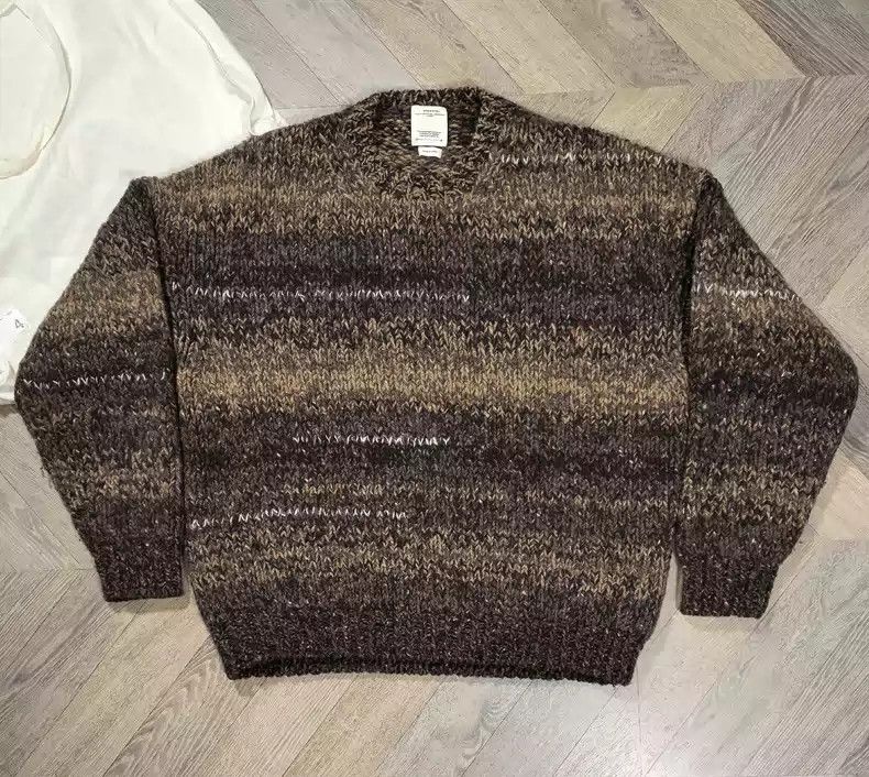 image of Visvim 21Aw Amplus Crew Gradient Hand Knit, Men's (Size XL)