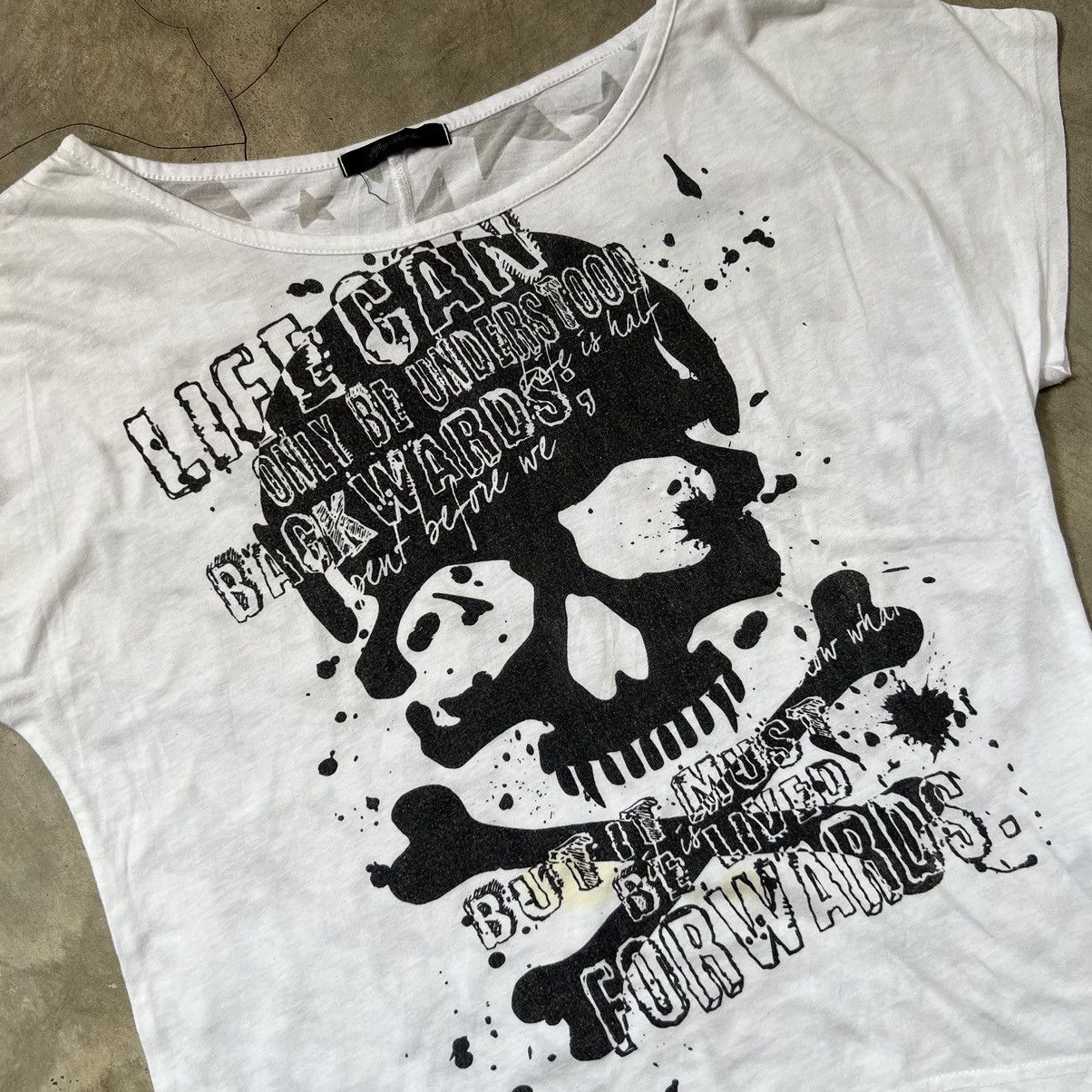 Japanese Brand 2000s Sky Bomber Mastermind Style Skull Back Star Shirt Size M / US 6-8 / IT 42-44 - 3 Thumbnail