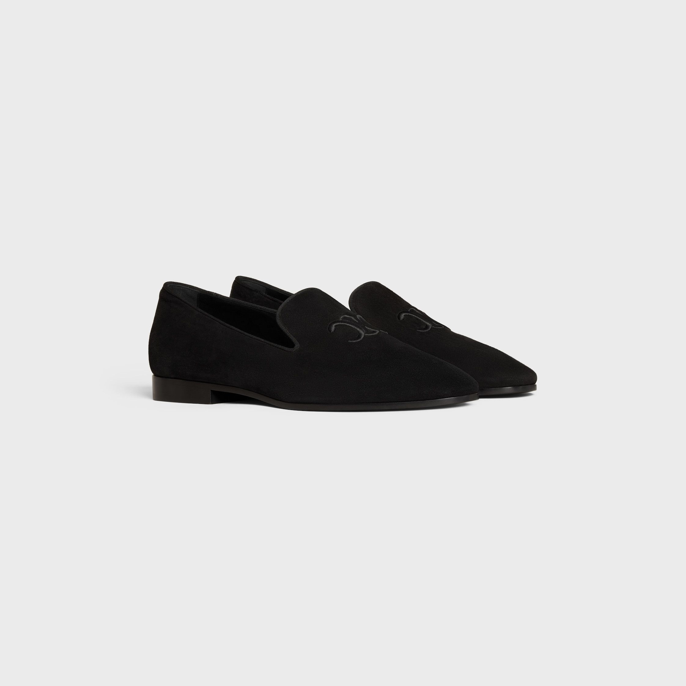 Celine CELINE TRIOMPHE SLIPPERS IN SUEDE CALFSKIN black Size US 9 / EU 42 - 1 Thumbnail