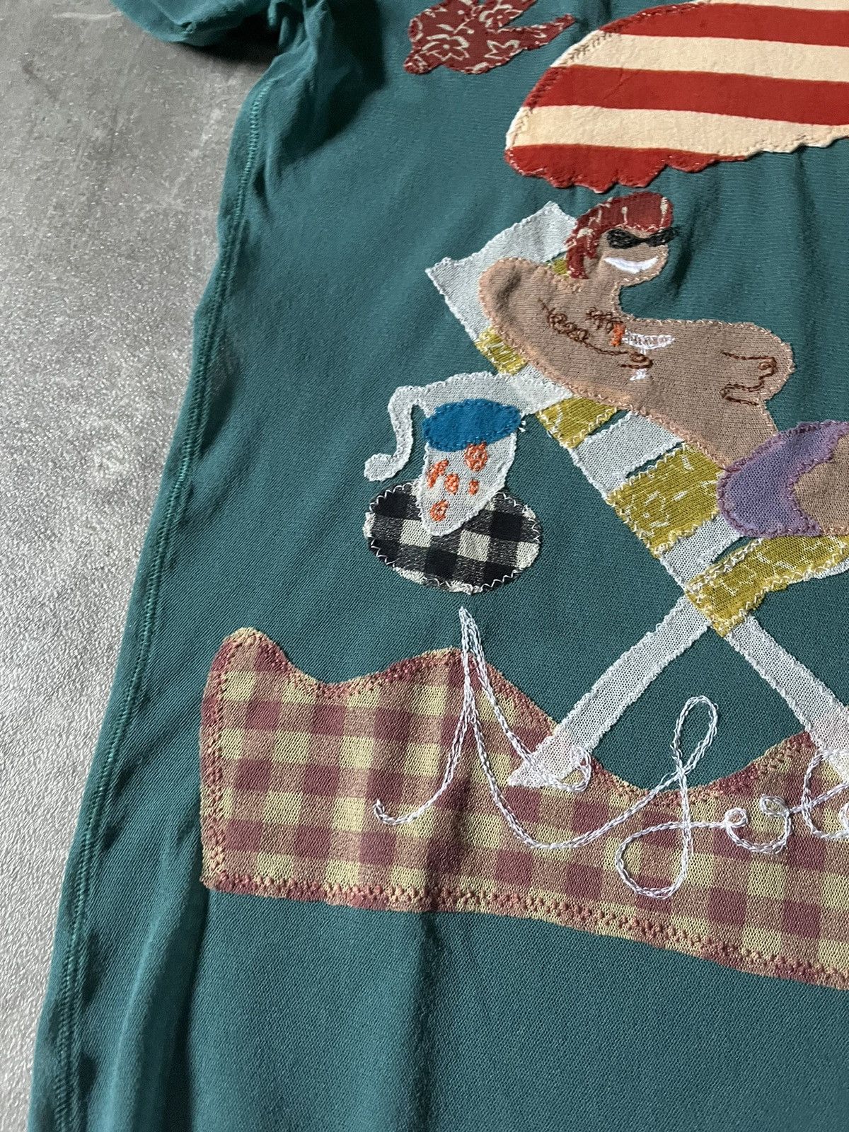 Jean Paul Gaultier Vintage Jean Paul Gaultier mesh T-shirt turquoise Size M / US 6-8 / IT 42-44 - 2 Thumbnail
