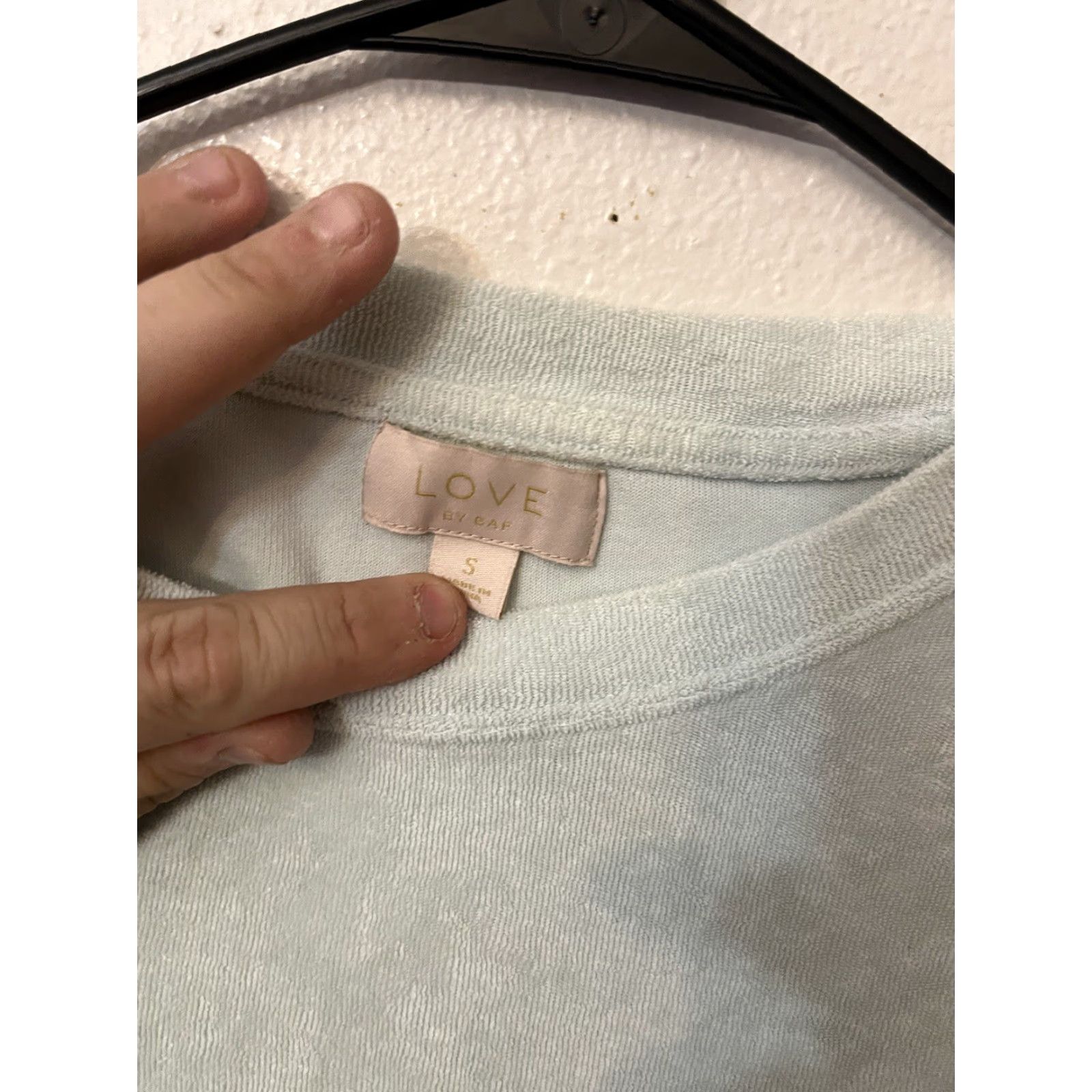 Gap VINTAGE Gap Sweatshirt Shirt Womens S Small Crew Cotton Hooded Light Blue Cropped 90s Athletic Pockets Mens Womens? Size S / US 4 / IT 40 - 3 Thumbnail