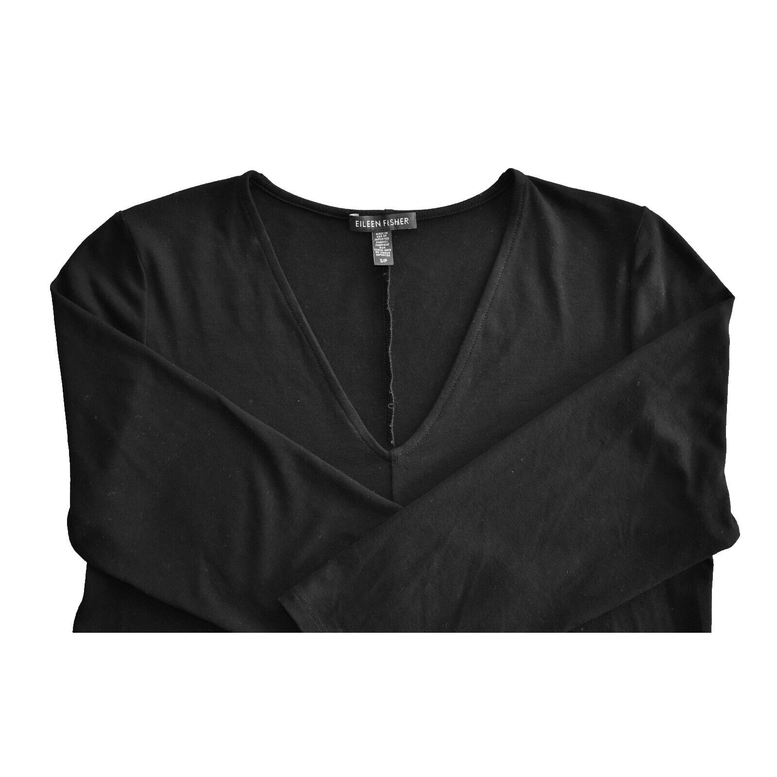 Eileen Fisher EILEEN FISHER Viscose Asymmetrical Hem 3/4 Sleeve Dress Sz S Size S / US 4 / IT 40 - 3 Thumbnail