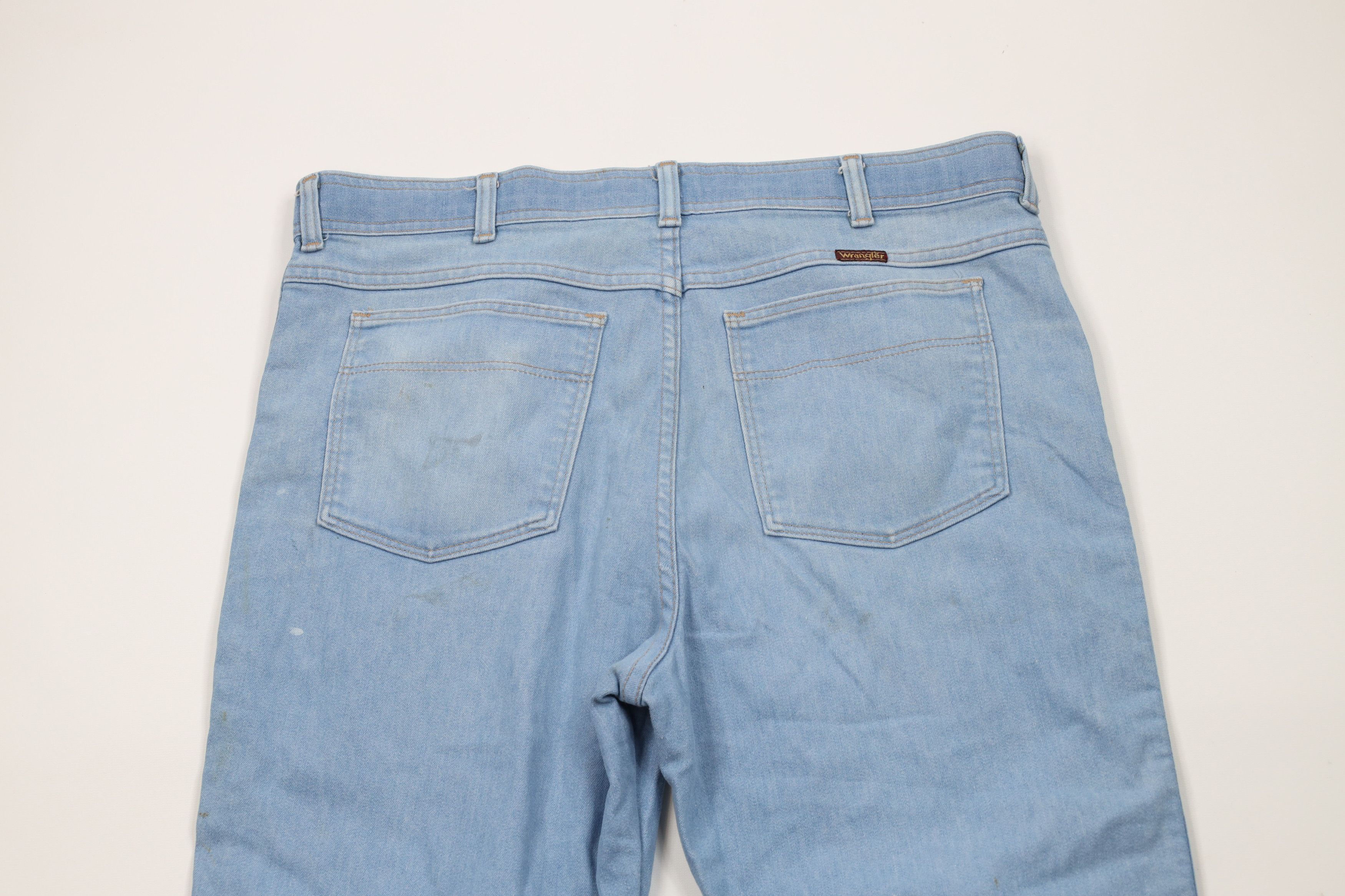 Vintage × Wrangler Vintage 70s 80s Wrangler Wide Leg Denim Jeans Cotton USA Size US 36 / EU 52 - 12 Thumbnail
