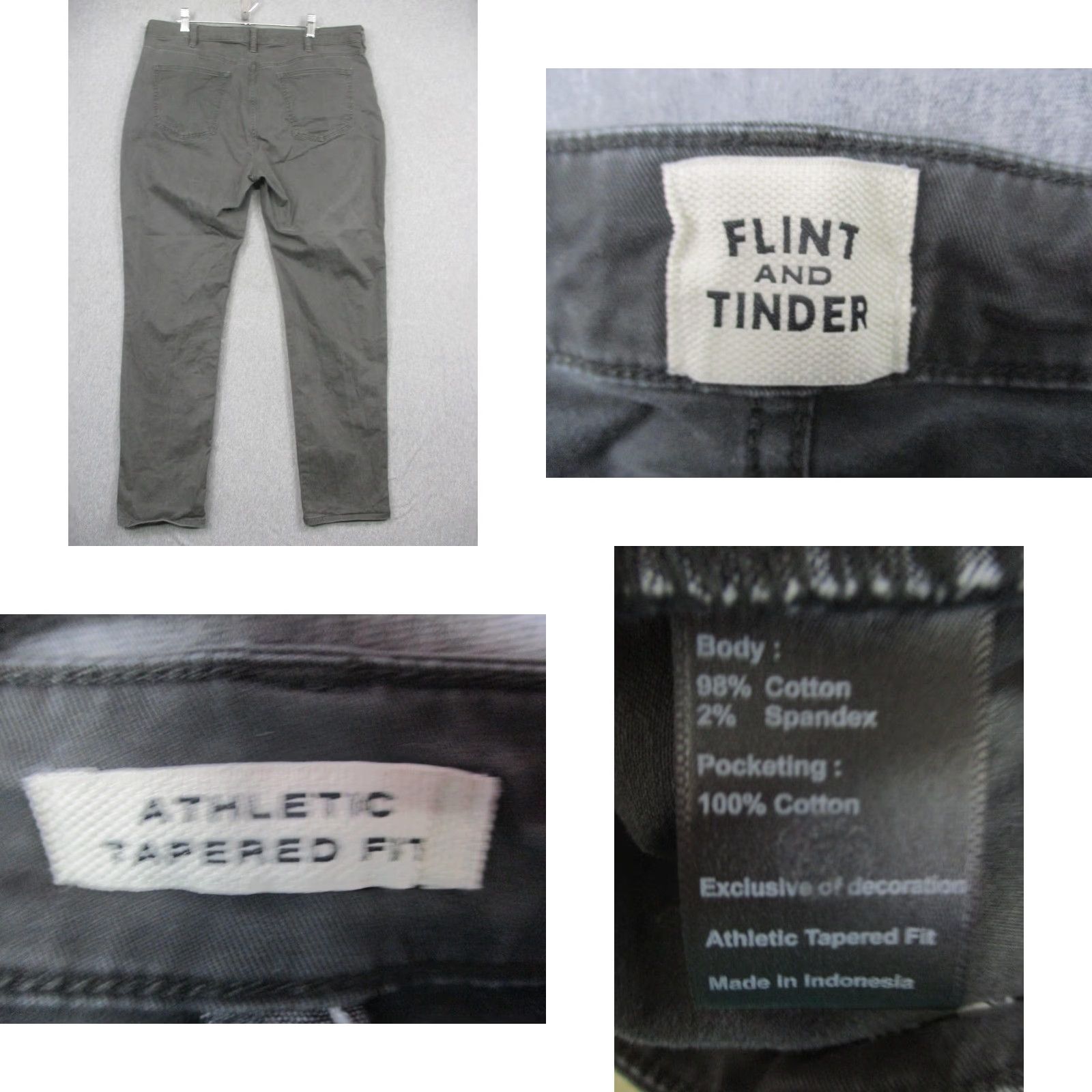 Flint And Tinder Flint and Tinder Pants Mens 38 Waist 33 Inseam Gray Athletic Tapered Fit 5 Pocket Stretch Chino Size US 38 / EU 54 - 8 Thumbnail