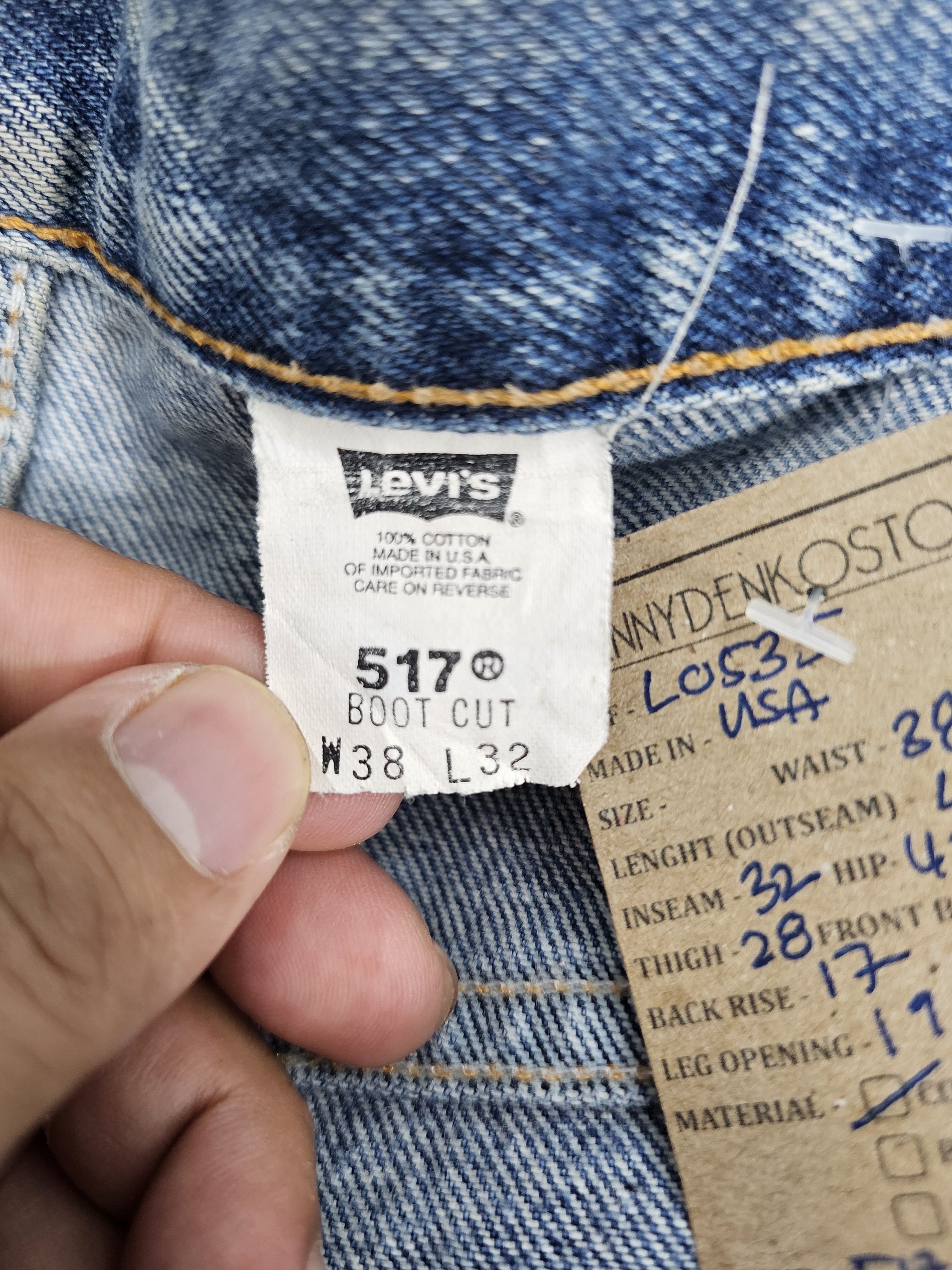 Levi's Vintage Clothing Vtg LEVIS 517 Boot Cut Flare Made In USA Ripped Jeans L0535 Size US 38 / EU 54 - 16 Thumbnail