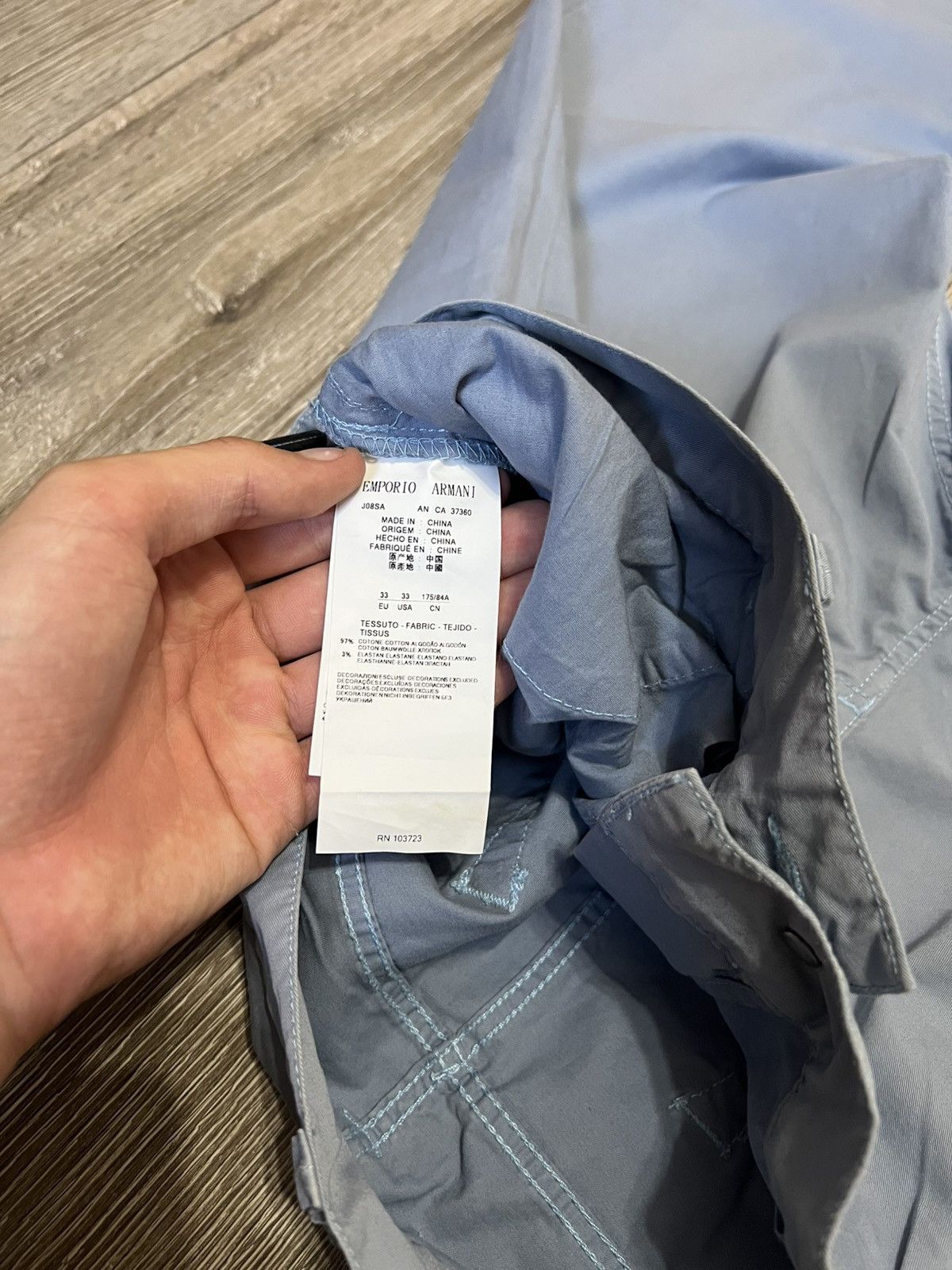 Armani Armani Jeans Men’s Light Wash Size US 33 - 6 Thumbnail