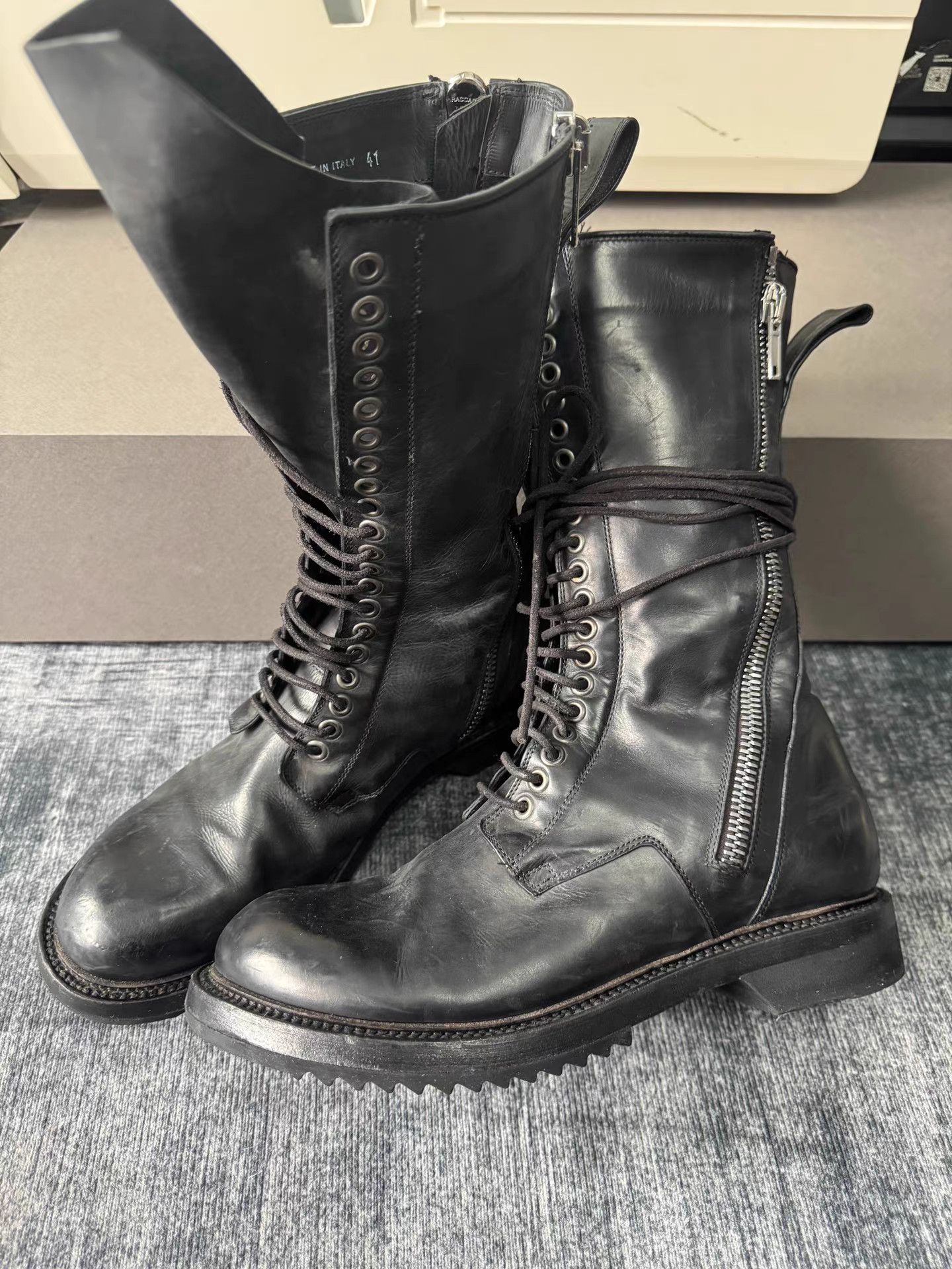 Rick Owens Rick Owens mainline heavy-duty high-top boots Size US 8 / EU 41 - 1 Thumbnail