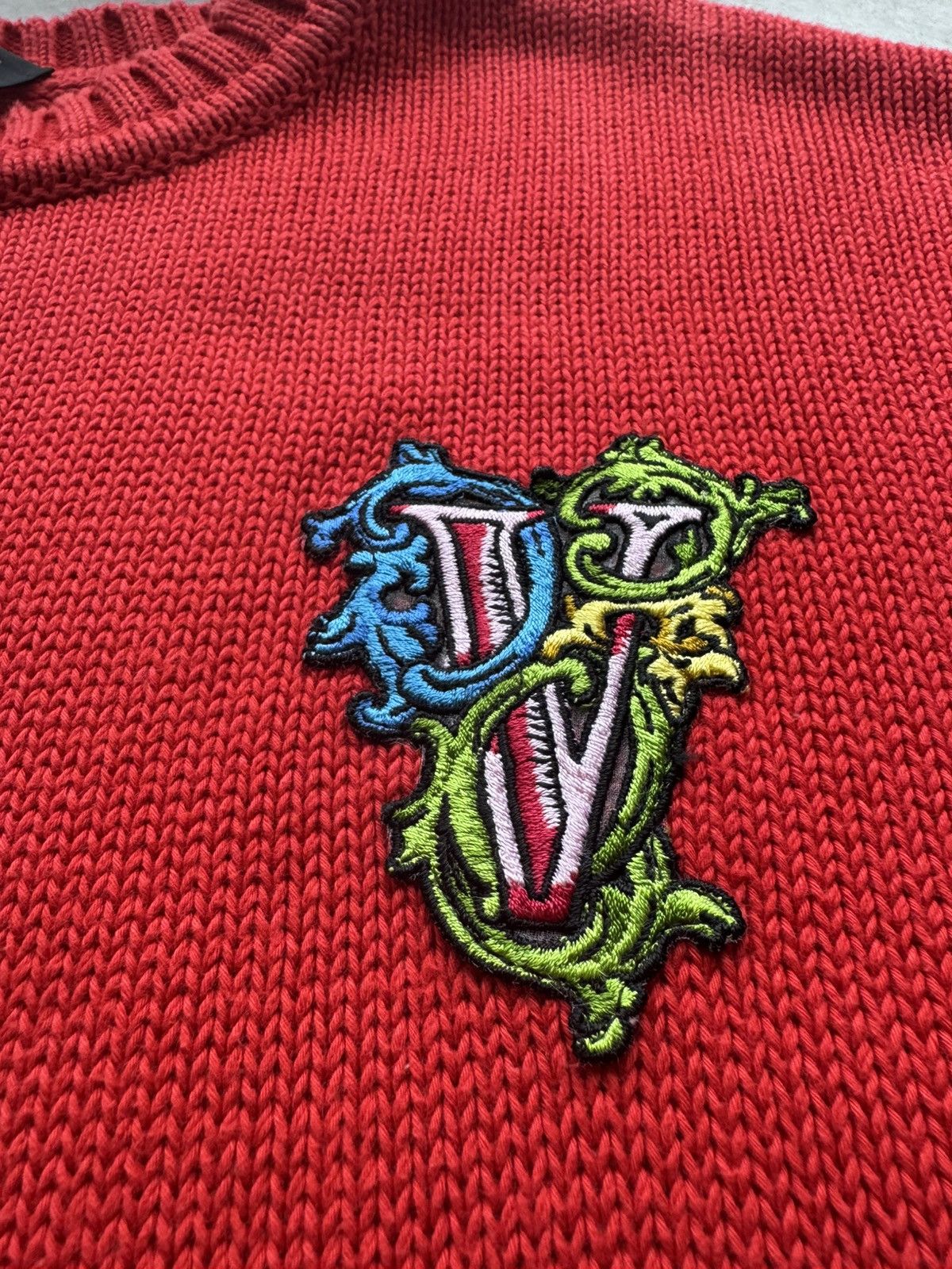 Versace Versace Striped Red Men’s 50 Size Cotton Knited Sweatshirt Sweater Pullover Size US L / EU 52-54 / 3 - 8 Thumbnail
