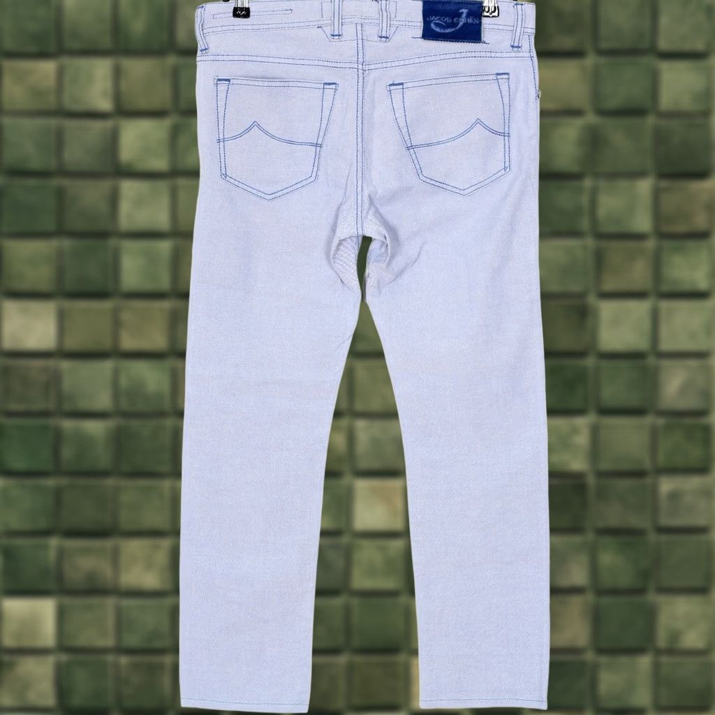 Jacob Cohen JACOB COHEN J620 Comfort Stretch Trousers Men 34x28 Blue Casual Slim Pockets Logo DZ4487 Size US 34 / EU 50 - 1 Thumbnail