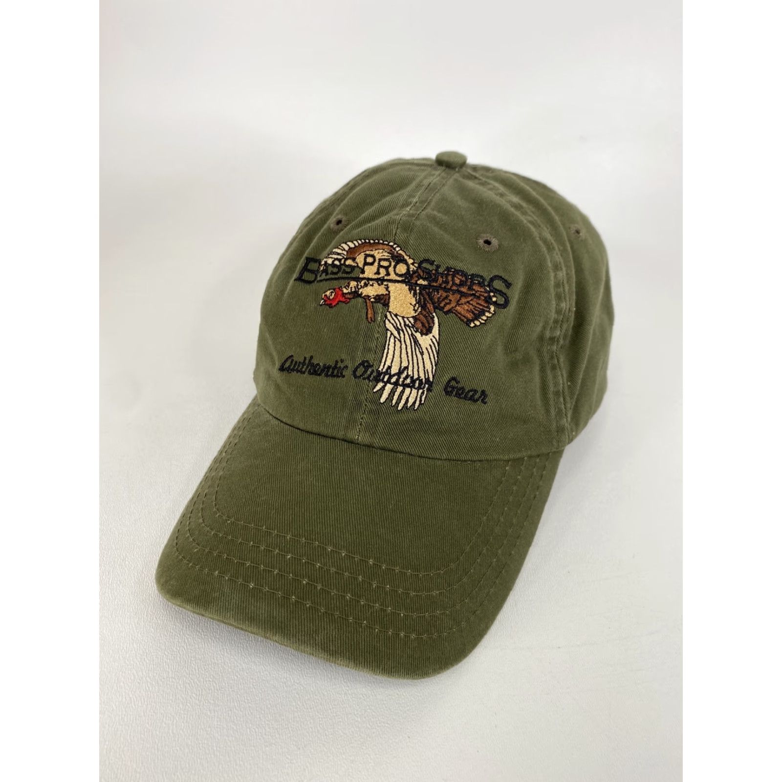 Bass Pro Shops Bass Pro Shop Pheasant Embroidered Strapback Adult Hat Cap Baseball Cap Unisex Green Cotton Polyester Canvas Adjustable Men Women Size ONE SIZE - 2 Thumbnail