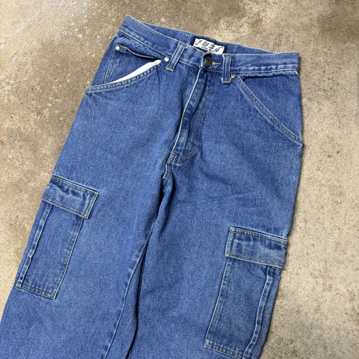 Vintage Y2K Fuse Baggy Wide Leg Denim Cargo Skater Jeans Jnco Size US 28 / EU 44 - 3 Thumbnail