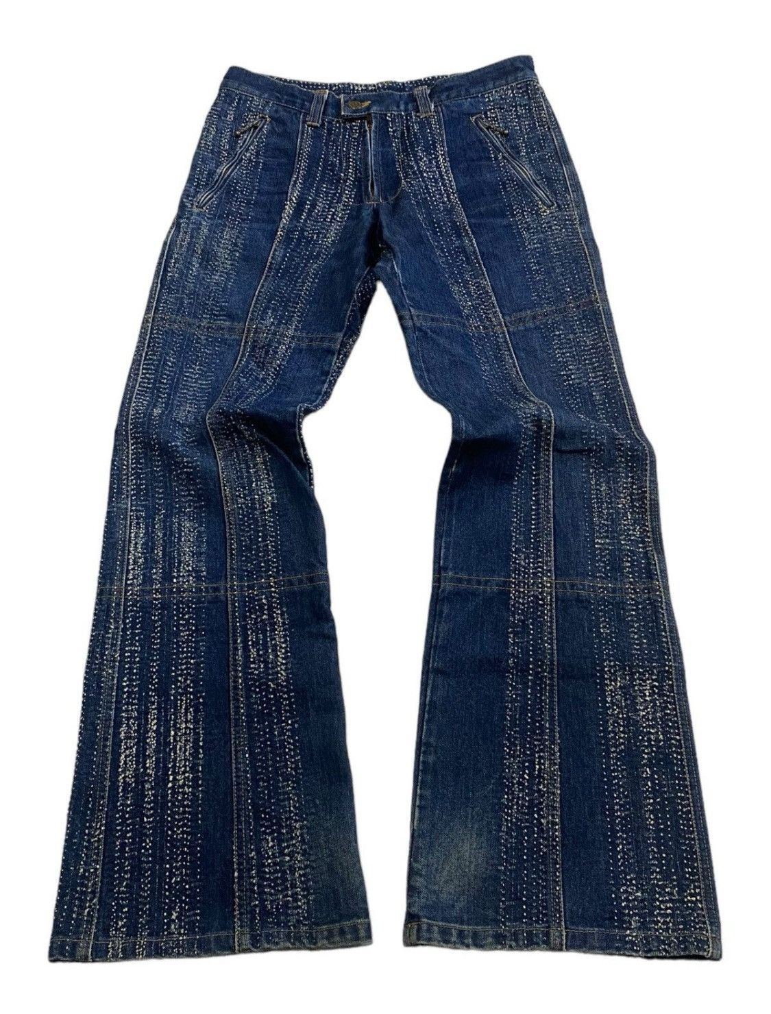 Tornado Mart Vintage Tornado Mart Flare Boho-Chic Unique Stitch Detailing Size US 29 - 1 Thumbnail