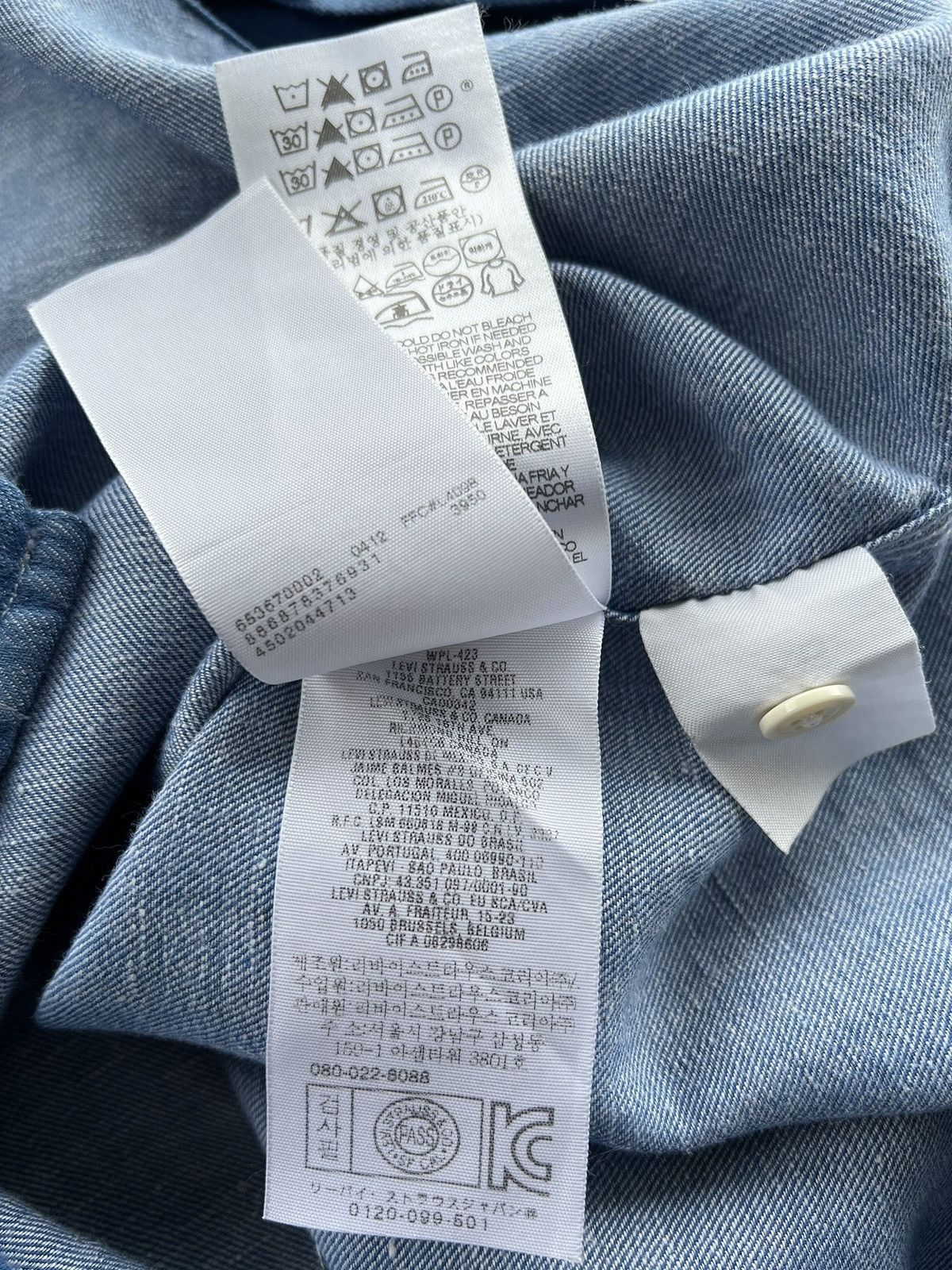 Levi's × Levi's Made & Crafted × Levi's Vintage Clothing 🔥Levi's Amerca’s Finest Overall Big Logo Western Shirt Denim Size US XS / EU 42 / 0 - 14 Thumbnail