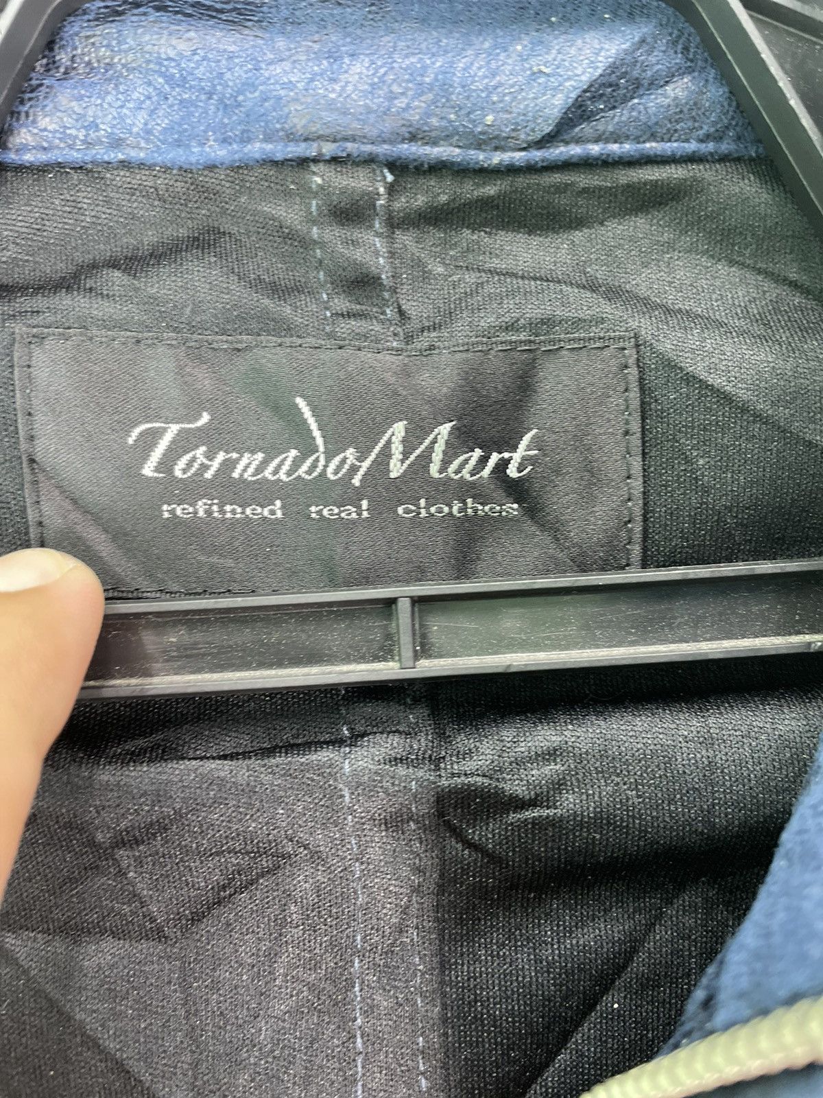 Tornado Mart Vtg 90s Tornado Mart tie dyed blue biker jacket Size US M / EU 48-50 / 2 - 6 Thumbnail