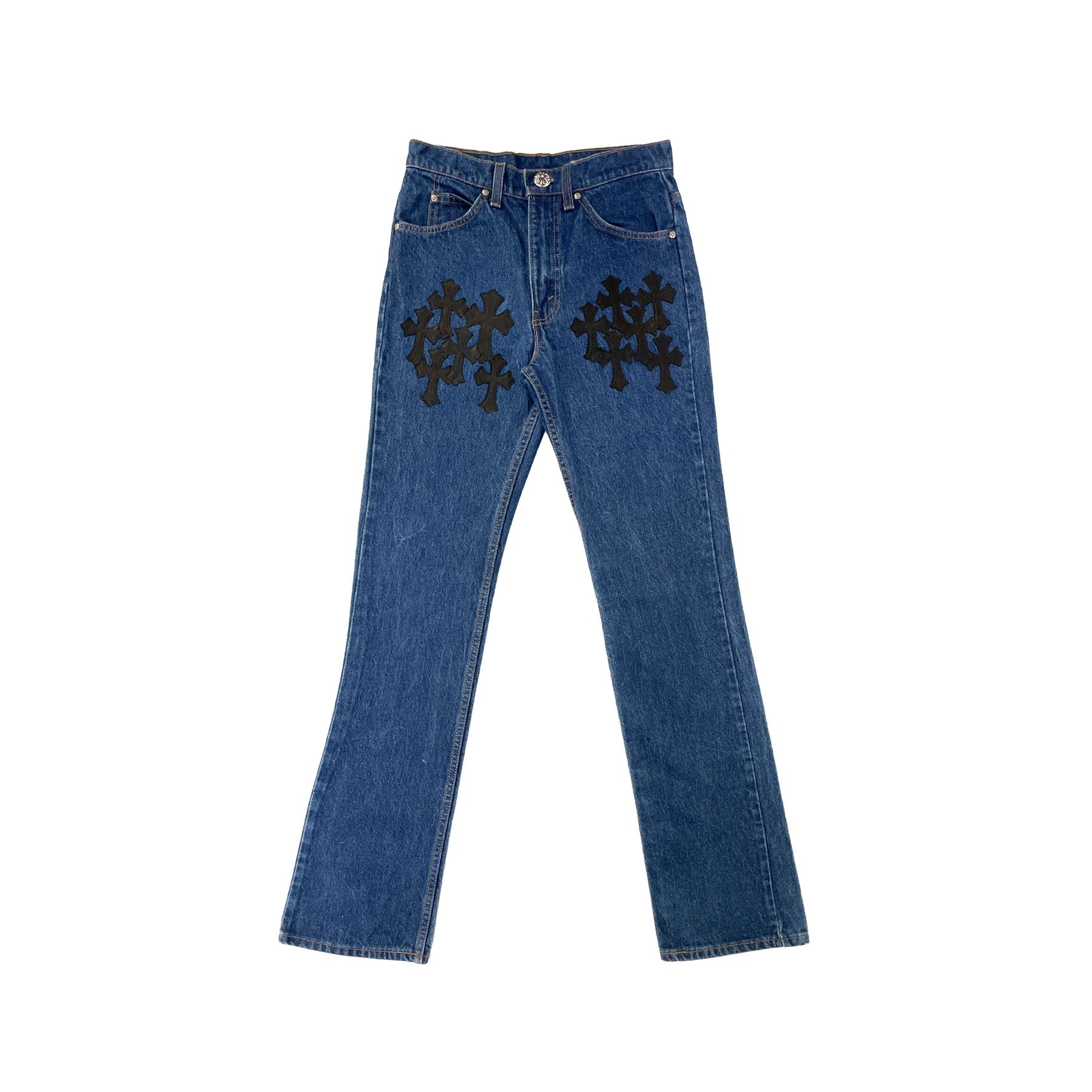 Chrome Hearts Chrome Hearts Levi's 517 Black Cross Patch Jeans Size 29" - 1 Thumbnail