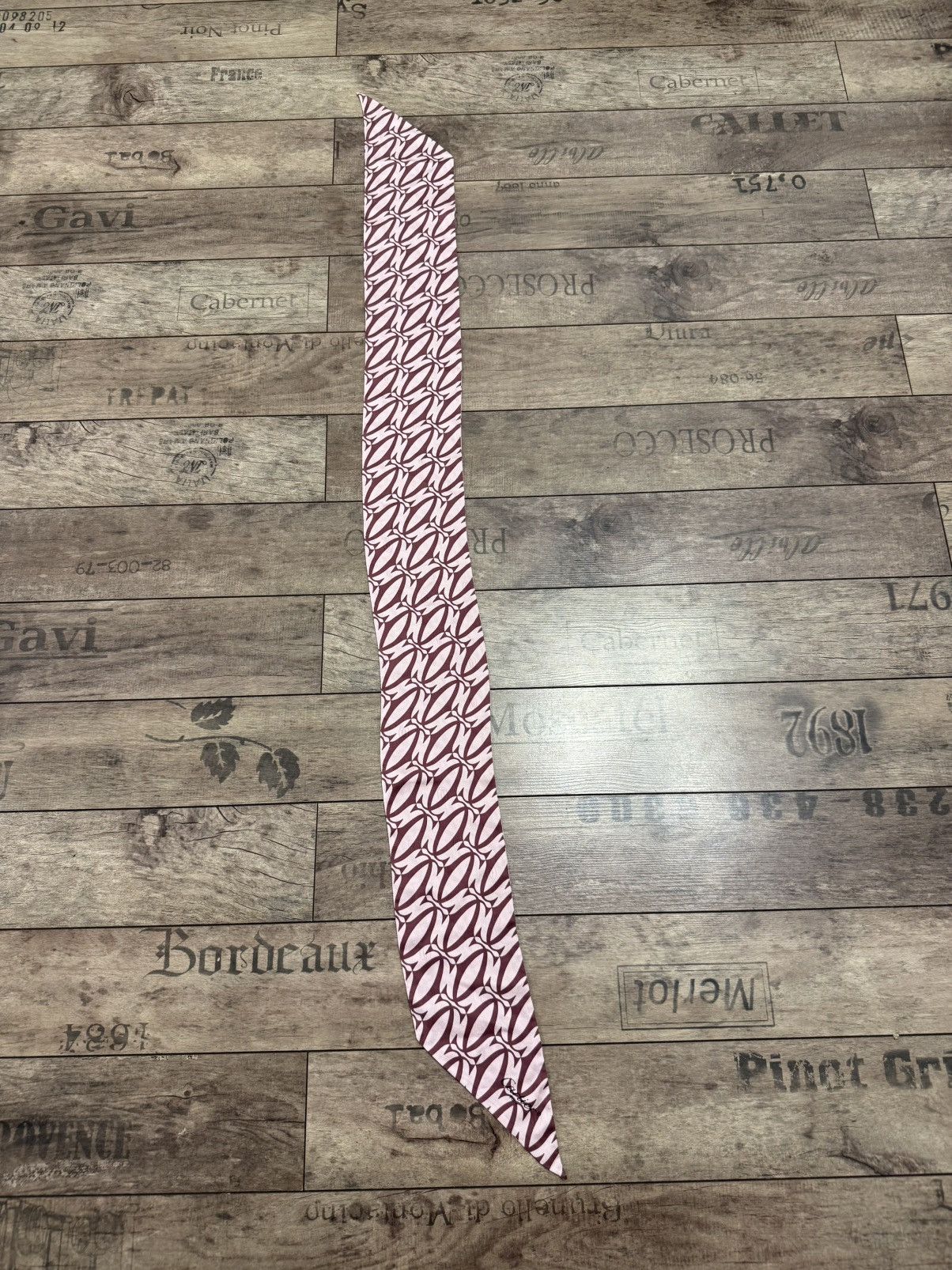 Cartier Vintage Monogram Silk Scarf Cartier Size ONE SIZE - 2 Thumbnail