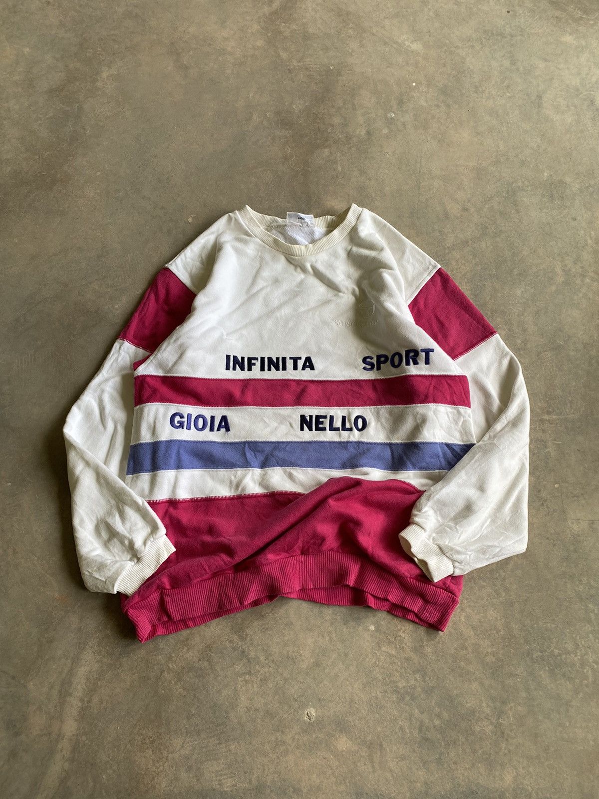 Designer × Sergio Tacchini Sergio Tacchini Stripes Sweatshirt 90s 80s Size L / US 10 / IT 46 - 1 Thumbnail