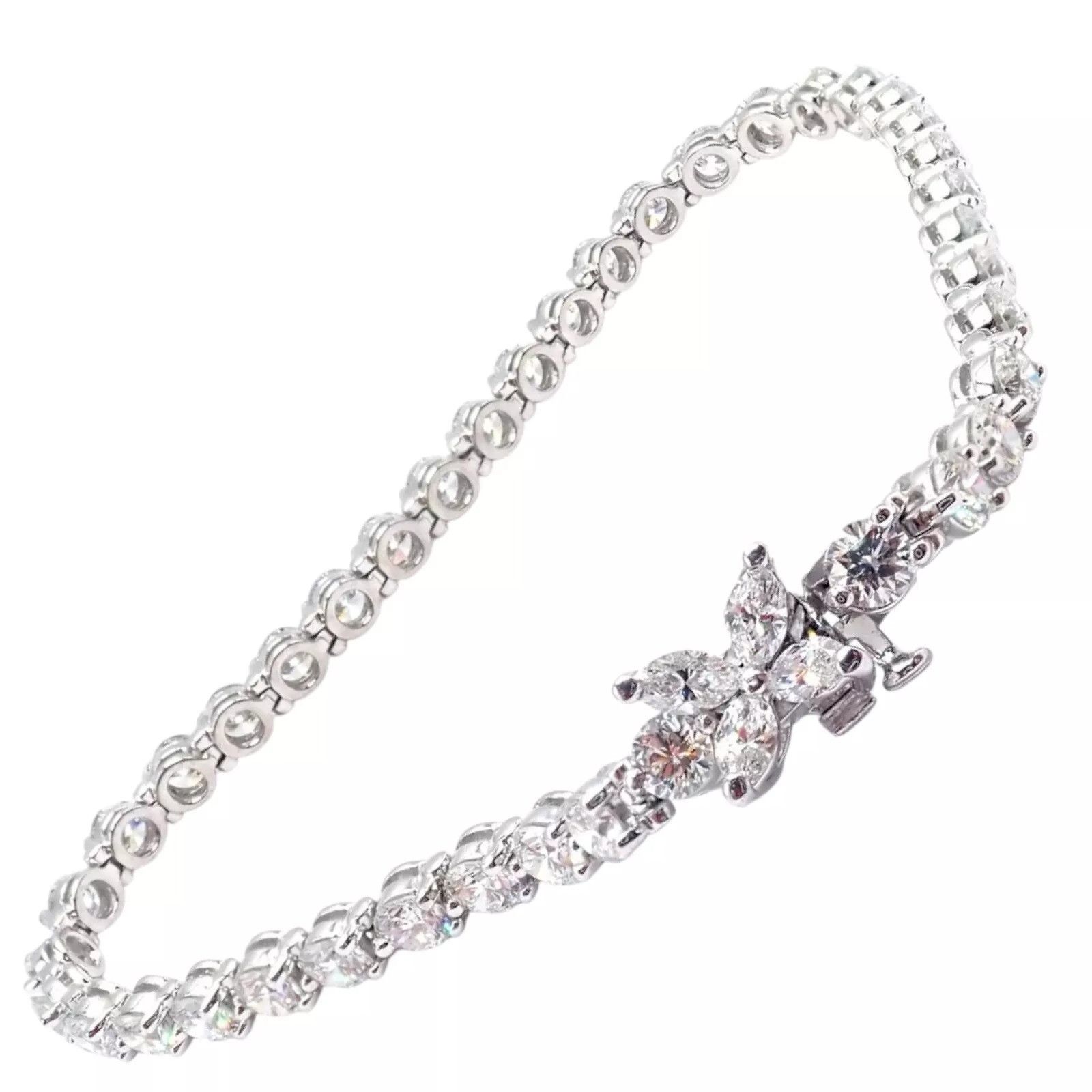 Tiffany & Co. Tiffany & Co Platinum 6.5ct Diamond Line Tennis Bracelet Size ONE SIZE - 1 Thumbnail