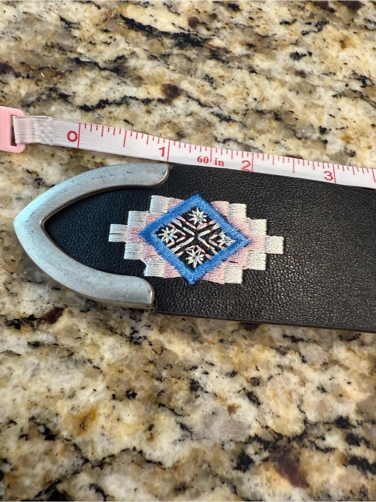 Other Faux leather black embroidered western Aztec belt 42” Size ONE SIZE - 11 Thumbnail