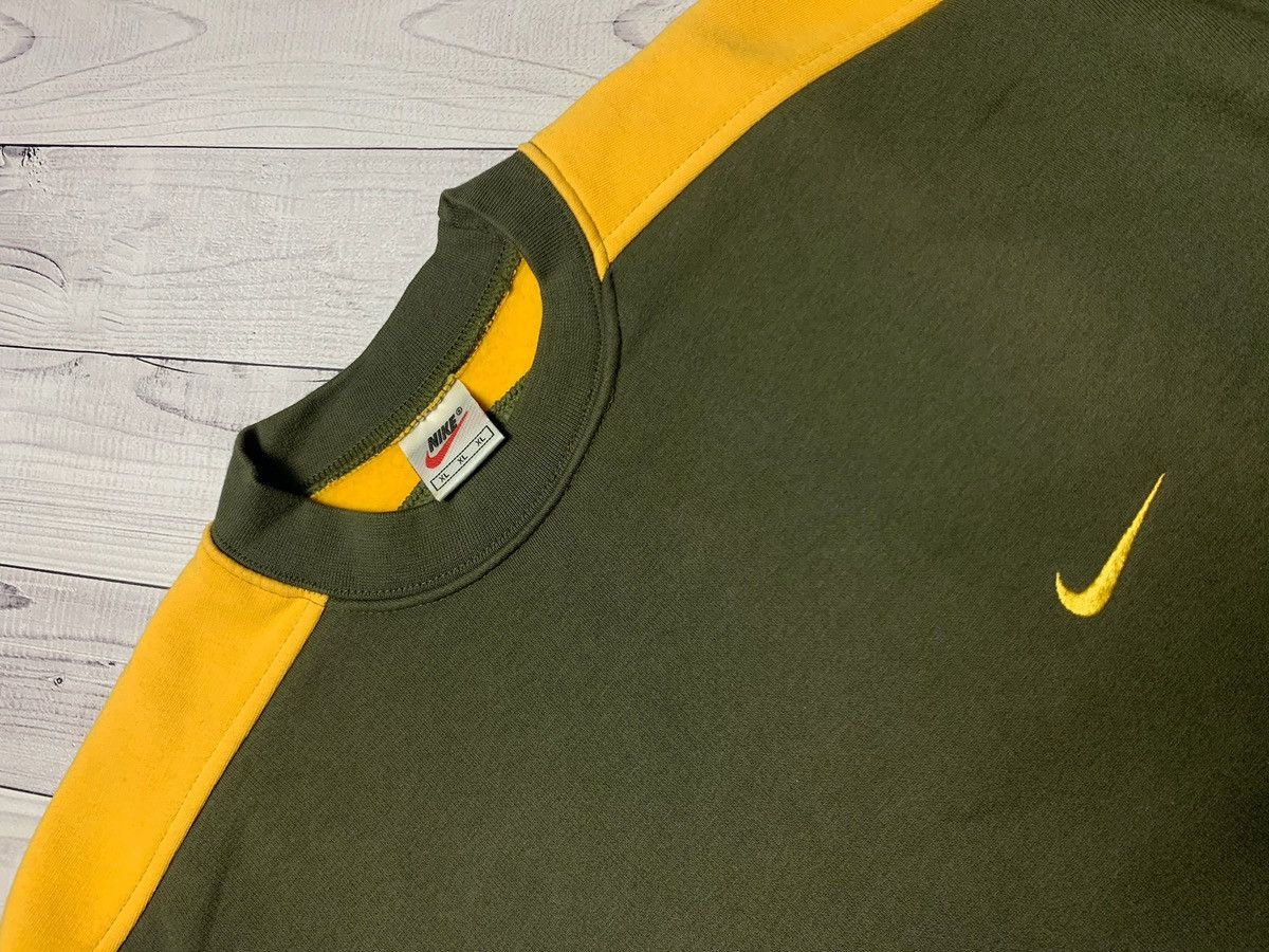 Nike × Vintage Vintage sweatshirt Nike swoosh USA Khaki size XL Size US XL / EU 56 / 4 - 2 Thumbnail