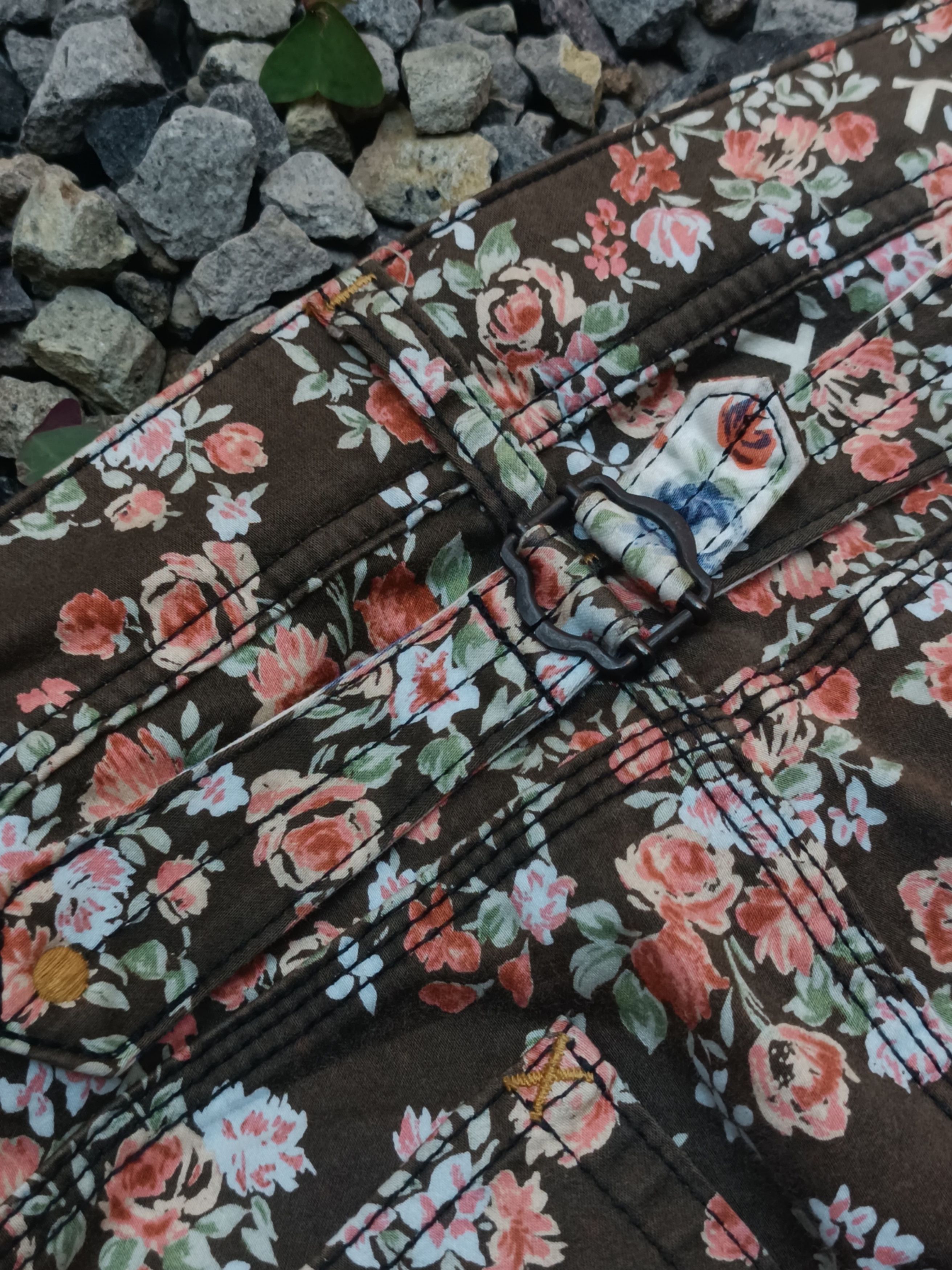 Japanese Brand Betty Smith Flower Design Skinny Women's Pants Size 29" - 4 Thumbnail