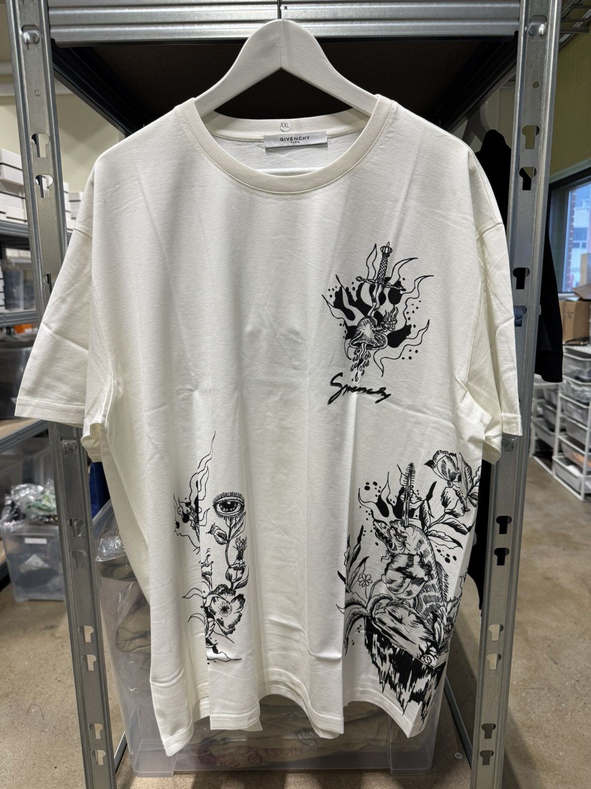 Givenchy Givenchy Logo T-Shirt NEW 500$ Size US XXL / EU 58 / 5 - 1 Thumbnail