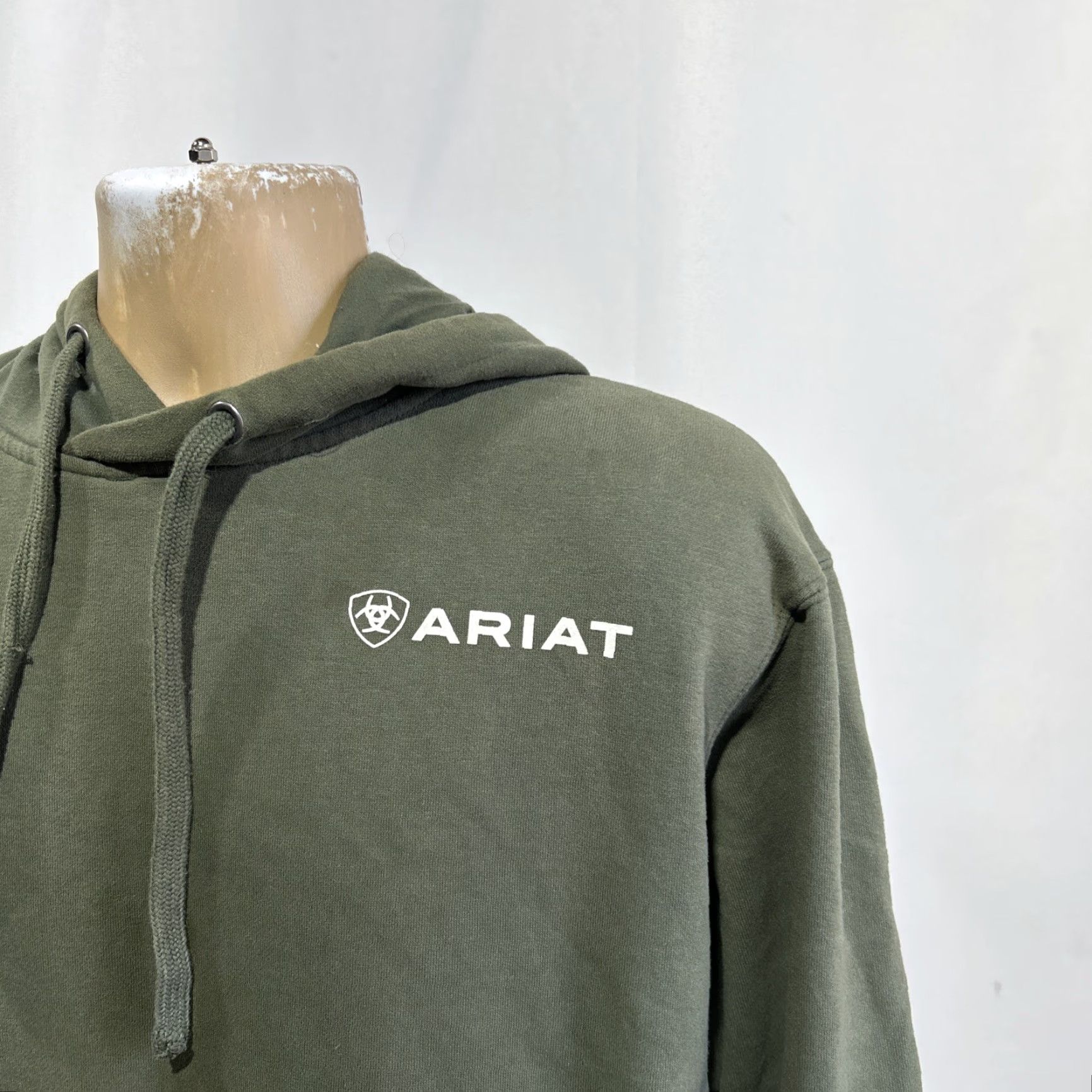 Ariat Ariat Hoodie Med Green Pullover Sweatshirt Logo Aztec Tribal Graphic Mens Green Hoodie Pullover Graphic Print USA 90s Size US M / EU 48-50 / 2 - 2 Thumbnail