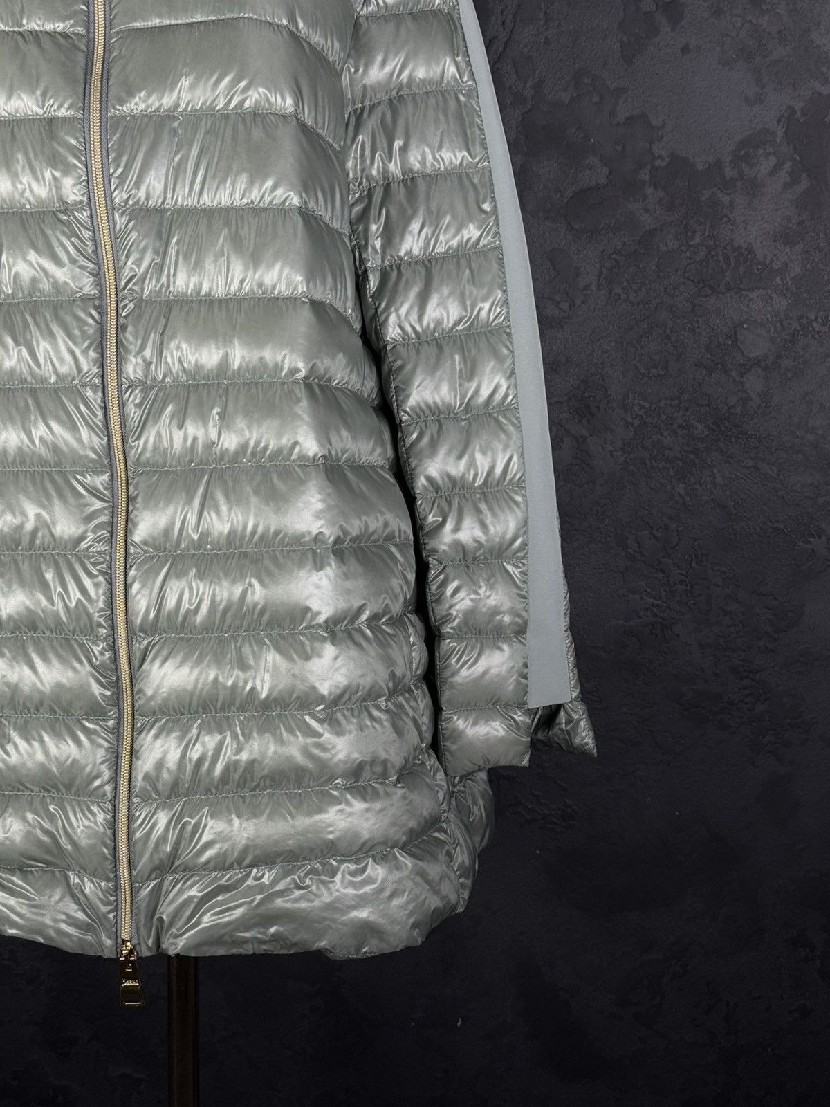 Herno Herno Women’s Long Down Puffer Jacket Hooded Silver Gray Size XXL / US 16-18 / IT 52-54 - 6 Thumbnail