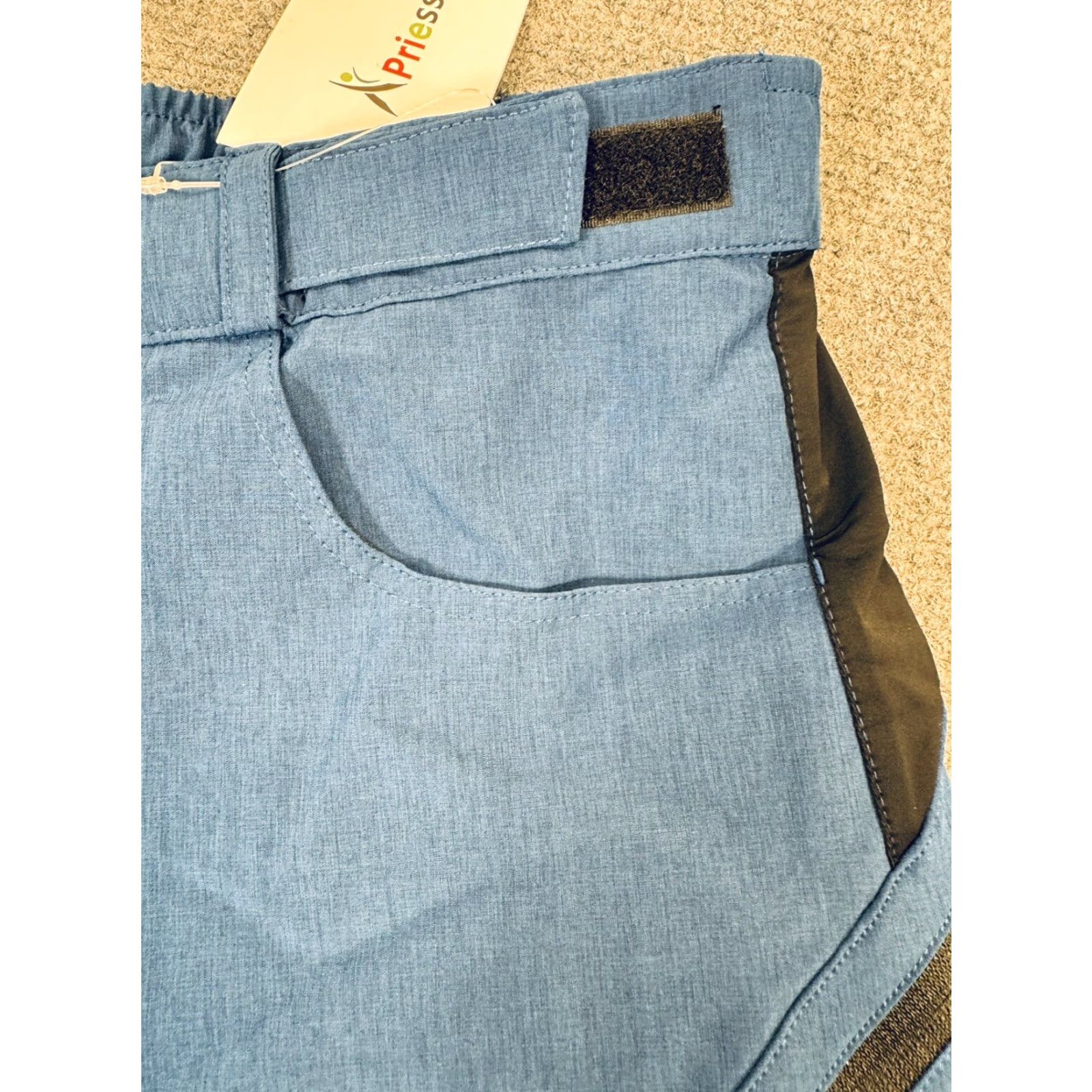 Brandblack Priessei Mens XL Cargo Adventure Shorts Vented Adjustable Stretch Blue and Black Cargo, Quick Dry, Outdoor, Sports, Travel Size US 36 / EU 52 - 5 Thumbnail