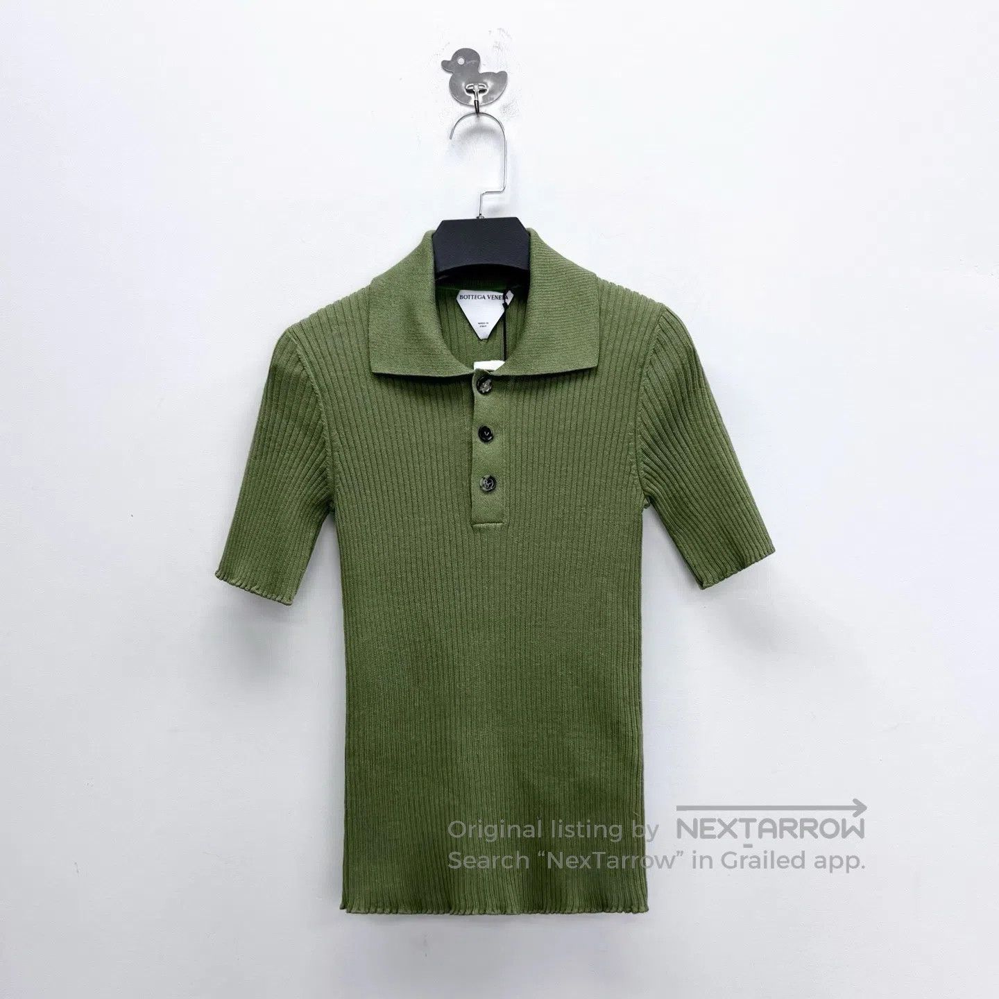 Bottega Veneta Bottega Veneta Bottega Veneta Linen-Blend Stretch Polo Sho Size S / US 4 / IT 40 - 1 Thumbnail