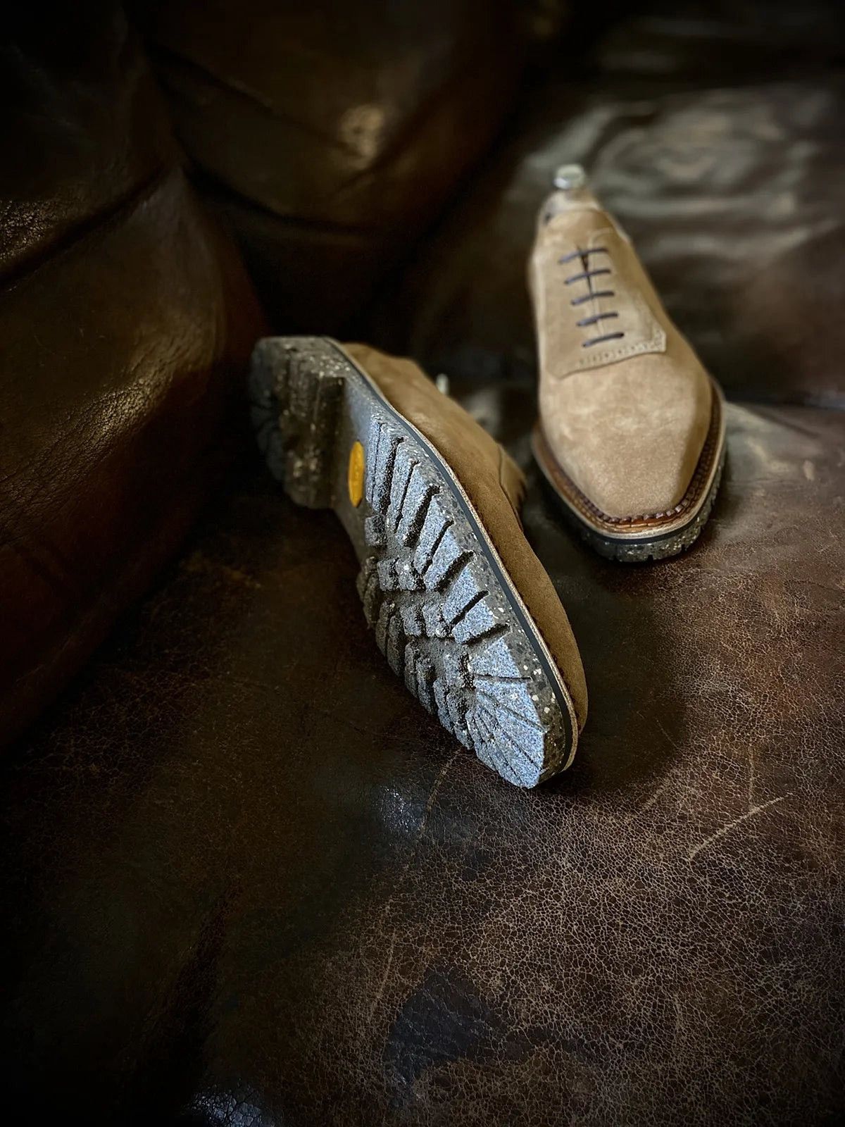 Japanese Brand RRP 1100$ Caulaincourt Leather Sued Vibram Shoes Size US 8 / EU 41 - 13 Thumbnail